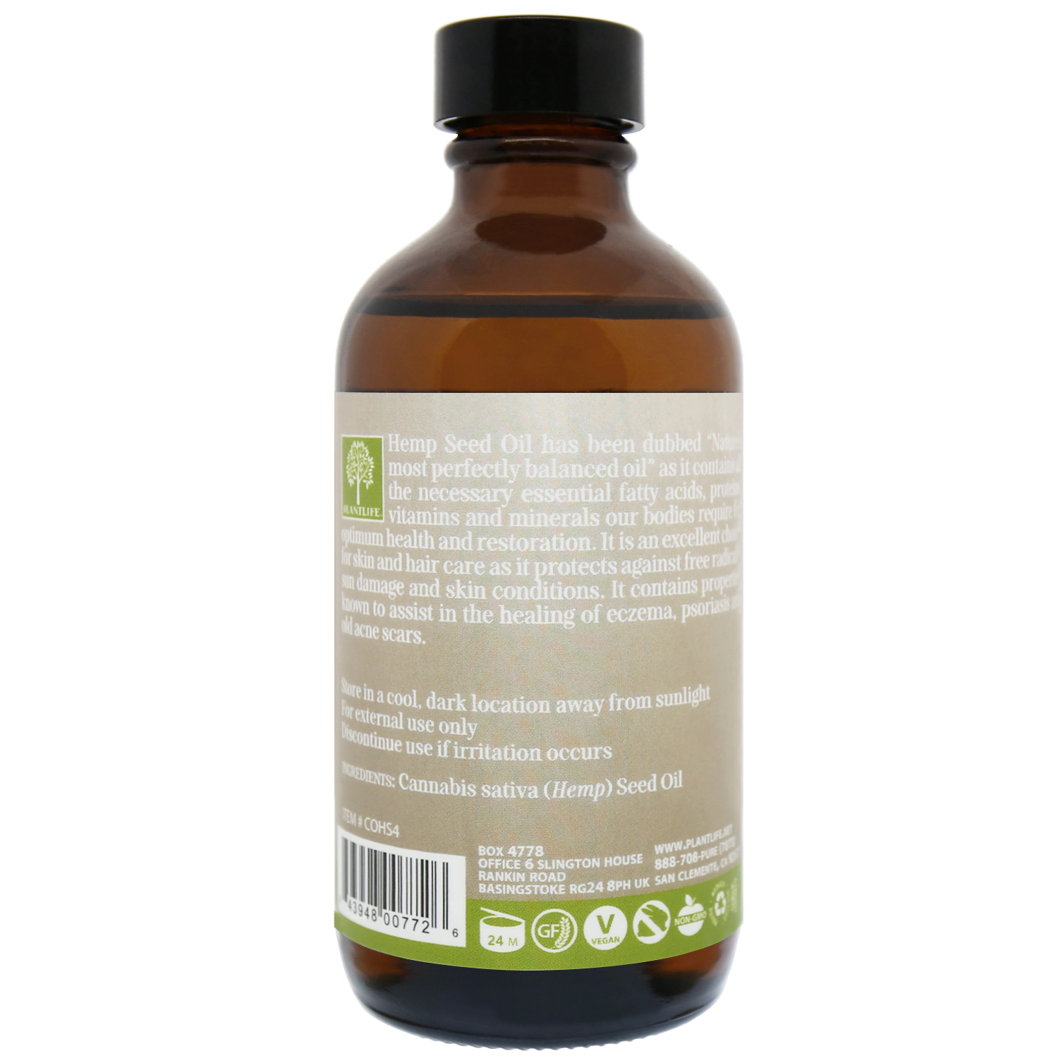 Plantlife Hemp Seed Carrier Oil