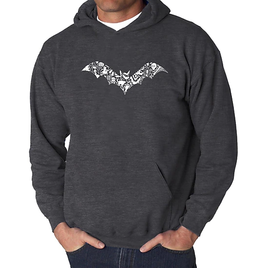 LA Pop Art Bat Pics - Men's Word Art Hooded Sweatshirt