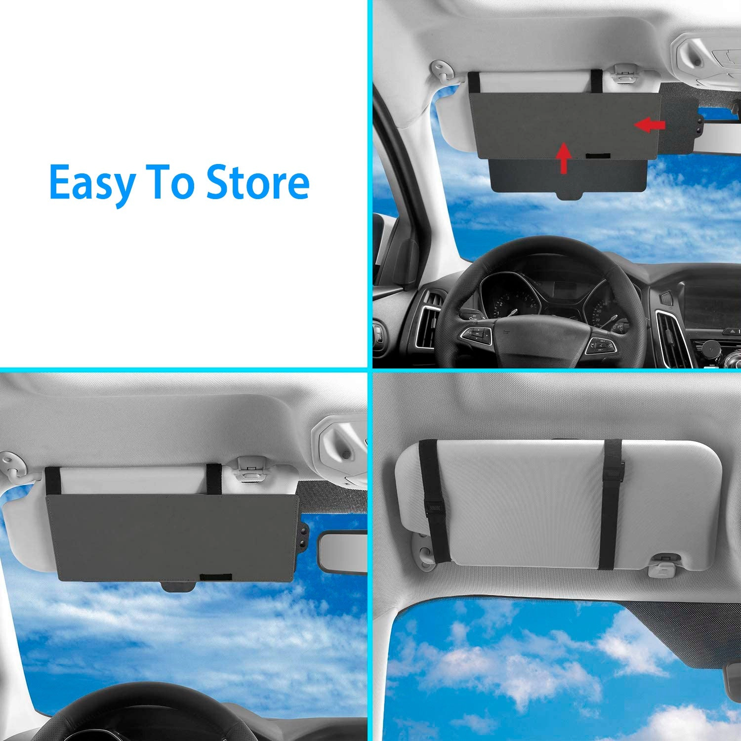 GBruno Extendable Car Sun Visor Windshield Shade