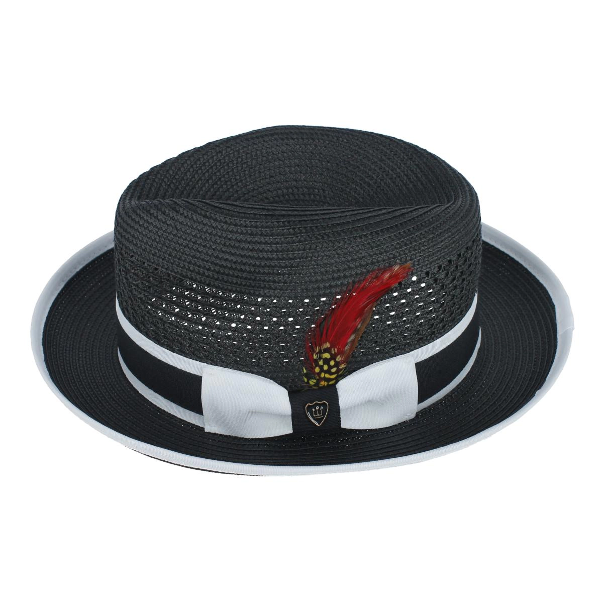 Richman Brothers Men's Polybraid Fedora Hat with Grossgrain Ribbon