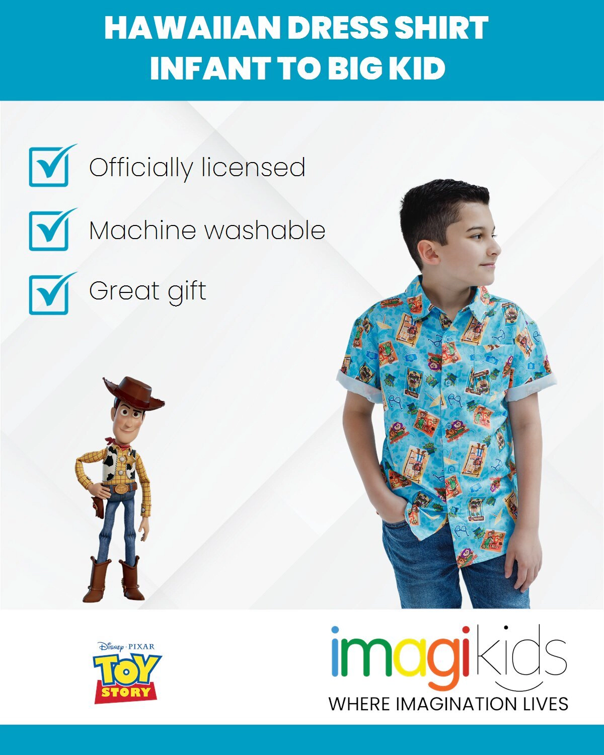 Disney Boys' Short Sleeve Button-Down Shirt