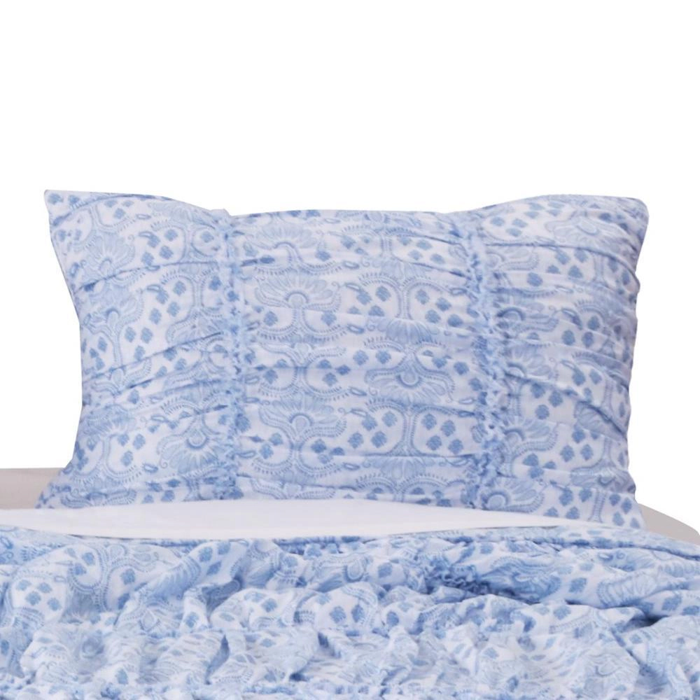 Greenland Home Fashion Helena Ruffle Whimsical Cotton Pillow Sham