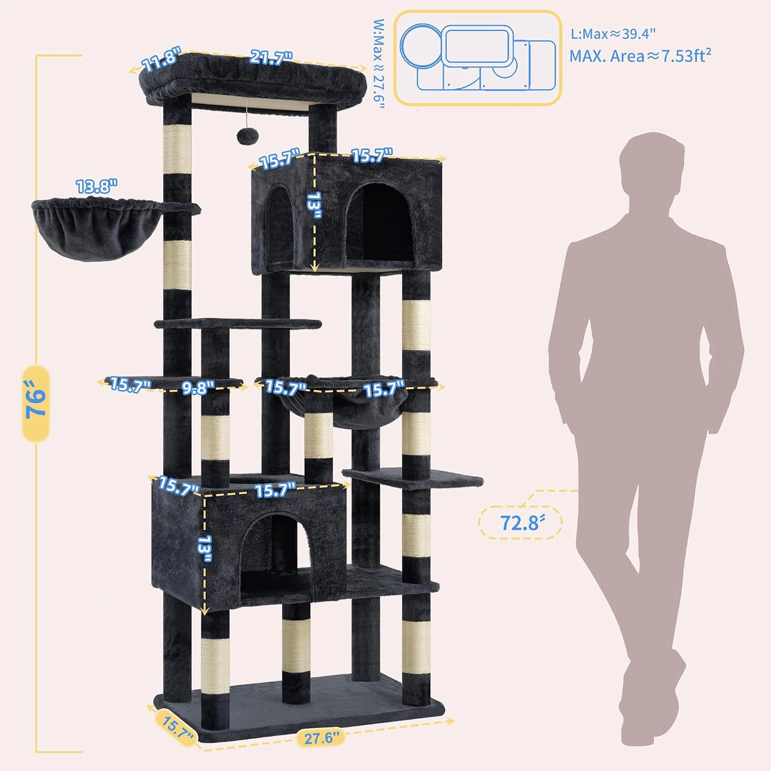 Heybly Multi-Level Large Cat Tree