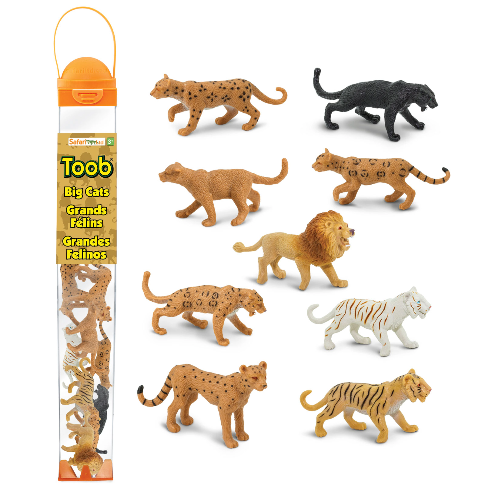 Safari Ltd. - Big Cats TOOB - contains 9 Mini Figurines