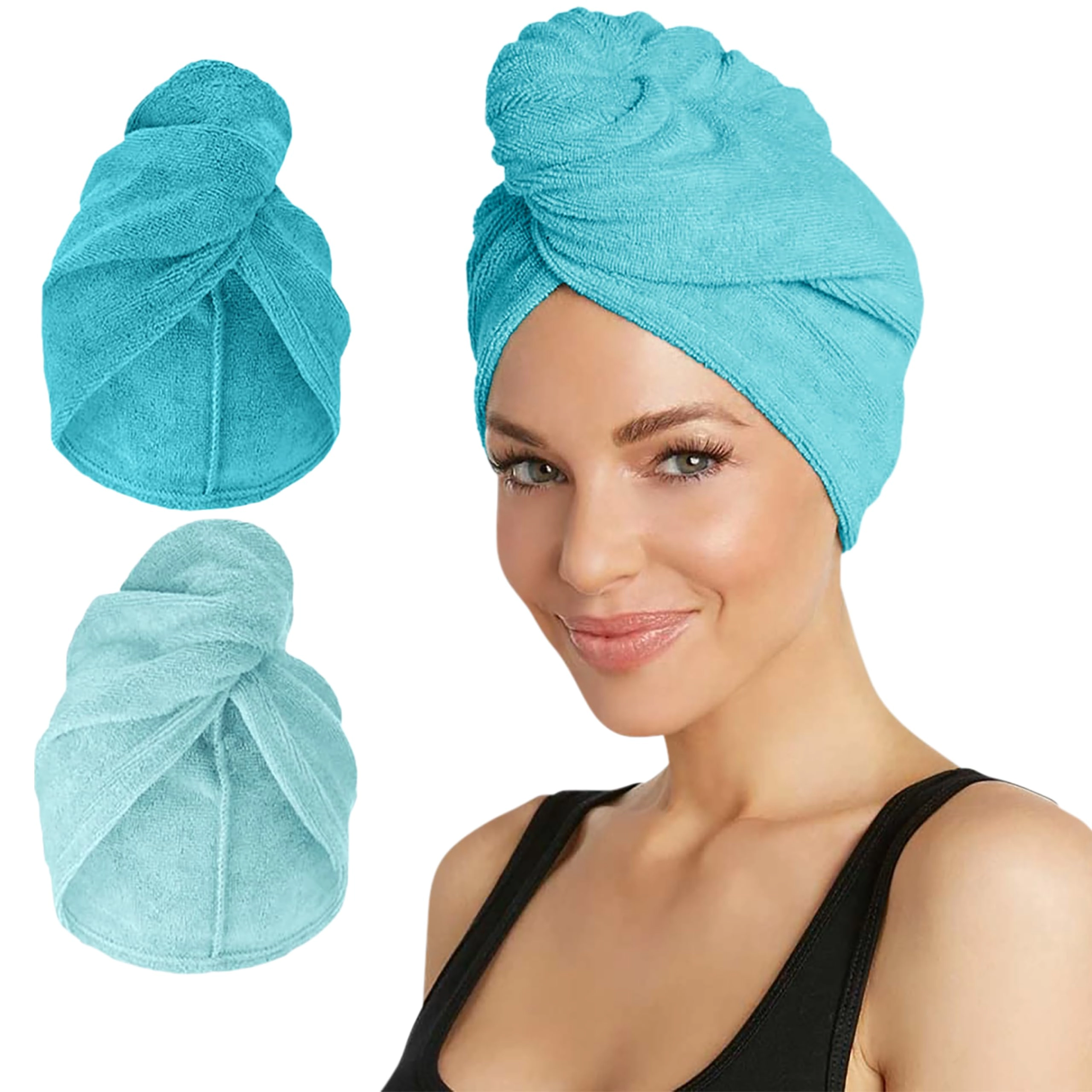 PIGFDK Microfiber Hair Towel Wrap Turban for Women