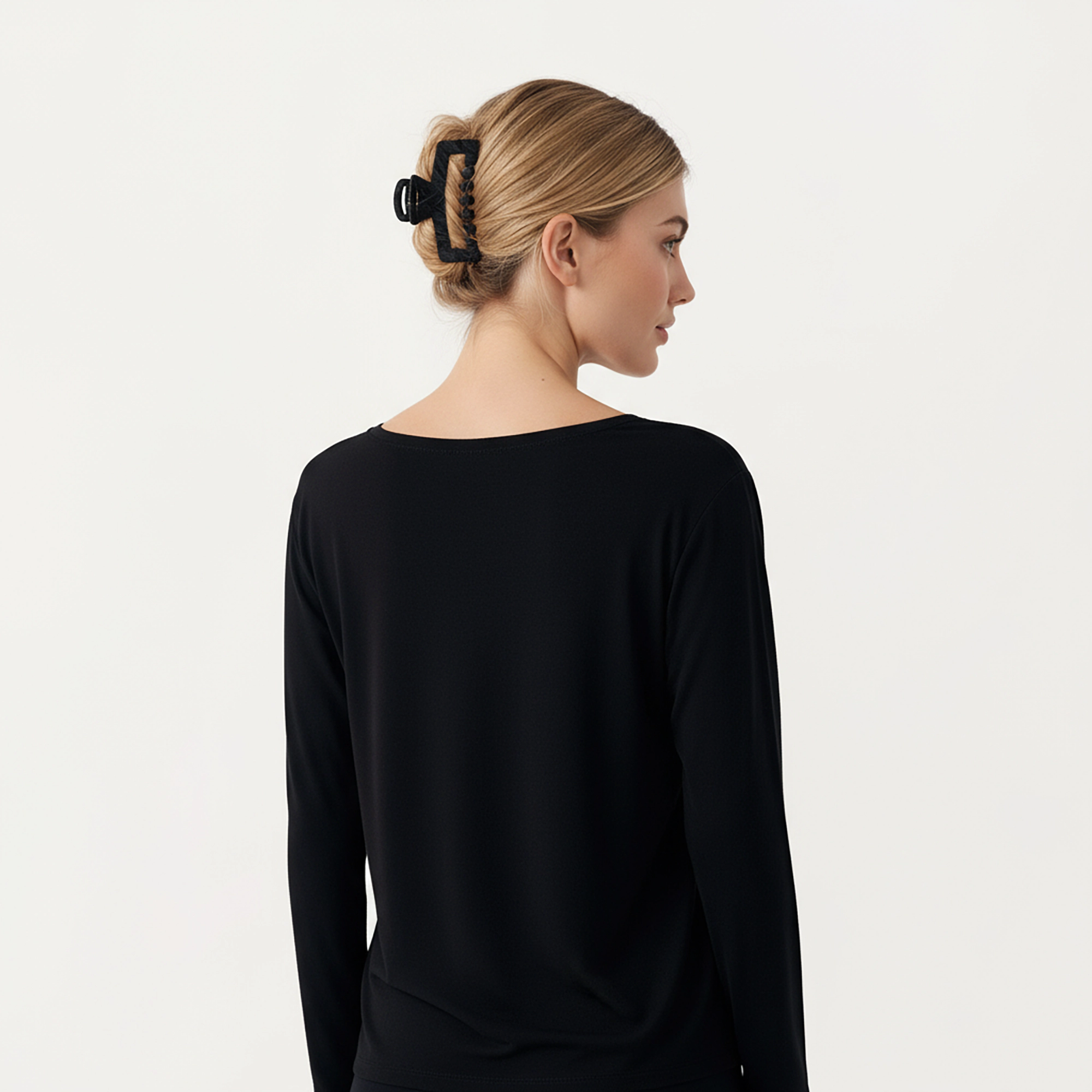 Anna-Kaci Women's Long Sleeve Pullover Top with Relaxed Fit and Boat Neckline