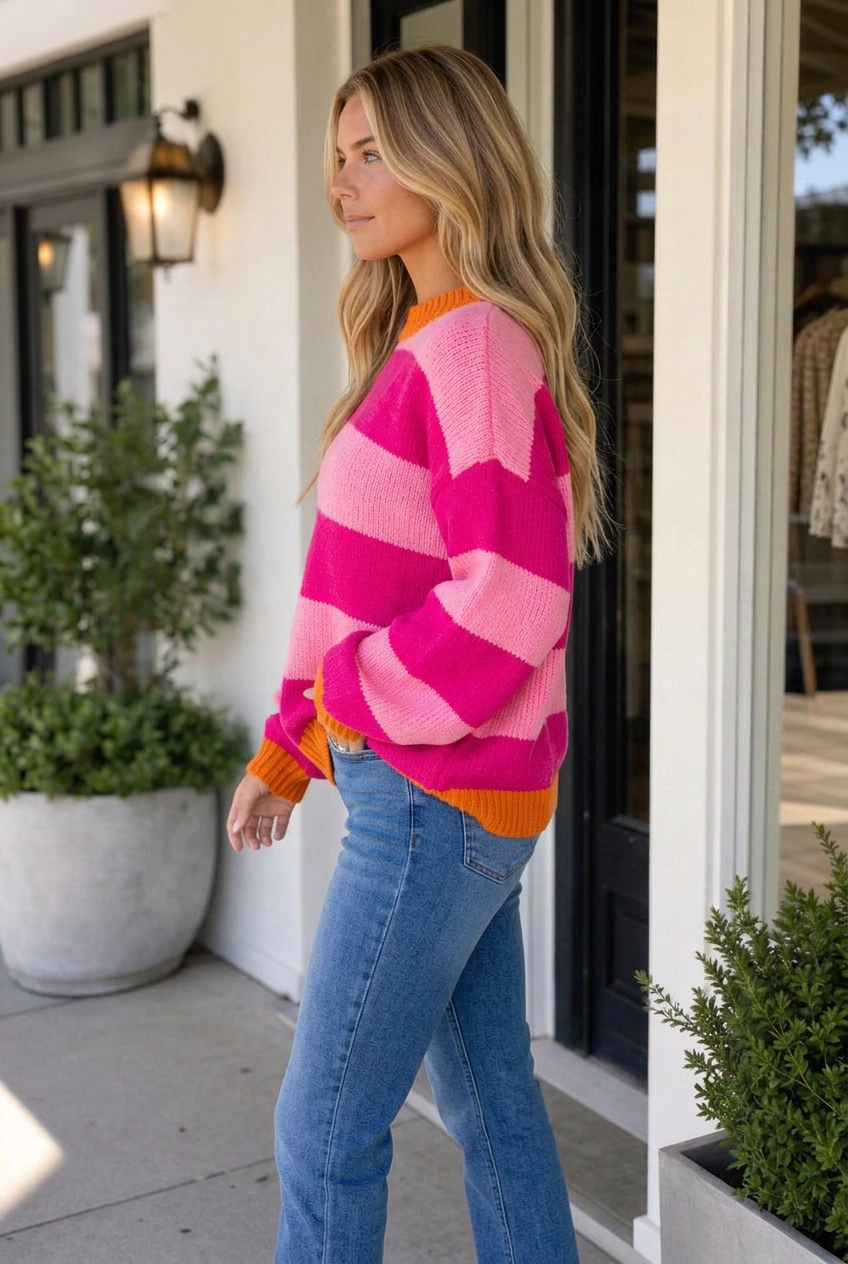 Threaded Pear Women's Elsia Drop Shoulder Relaxed Sweater