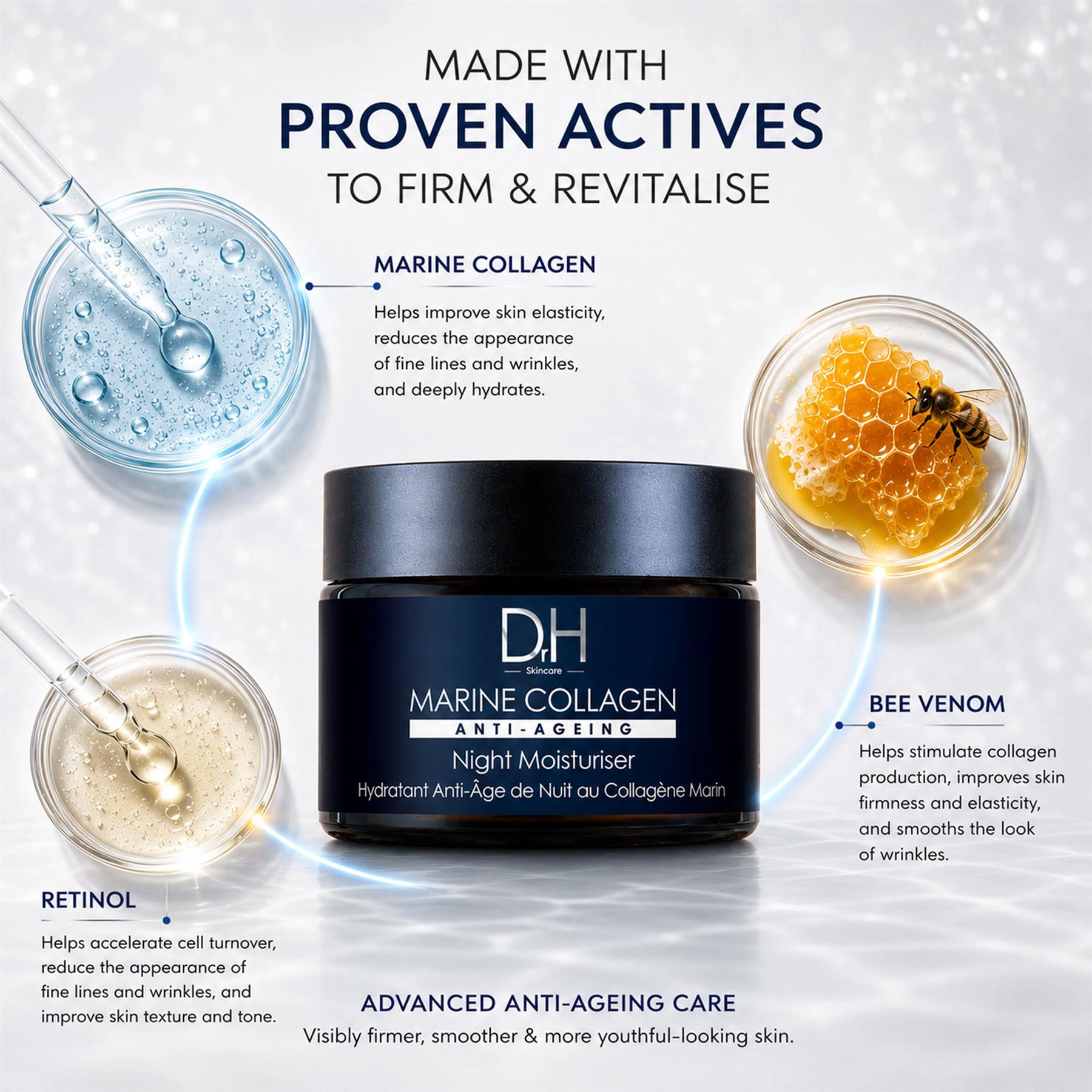 Dr H Marine Collagen Night Moisturiser 60ml