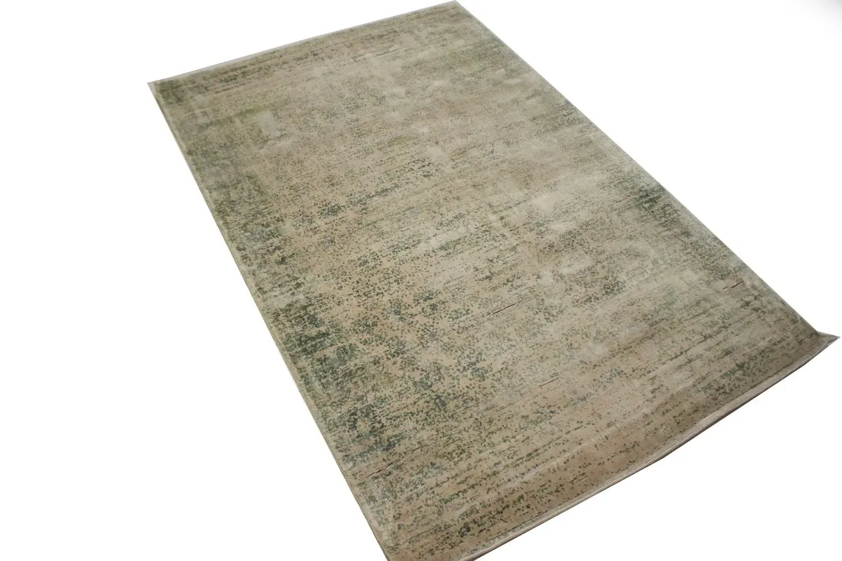 Magic Rugs Distressed Green Floral 4X6 Hand-Loomed Modern Rug