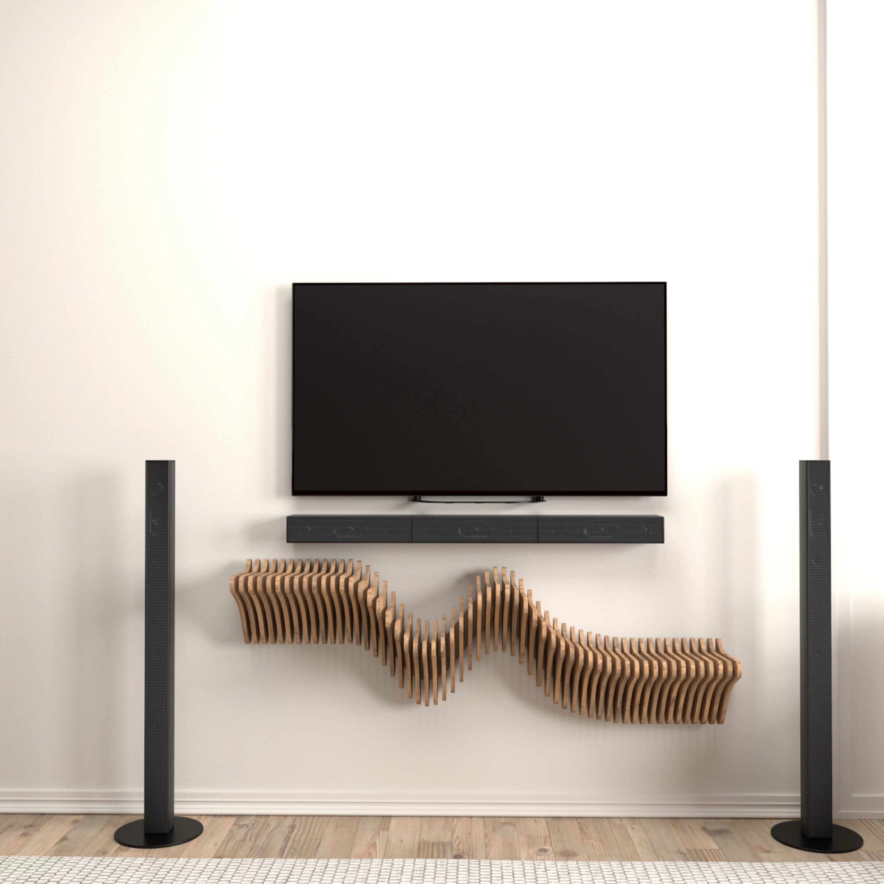Wear Sierra 40" Geometric Floating Wall Shelf
