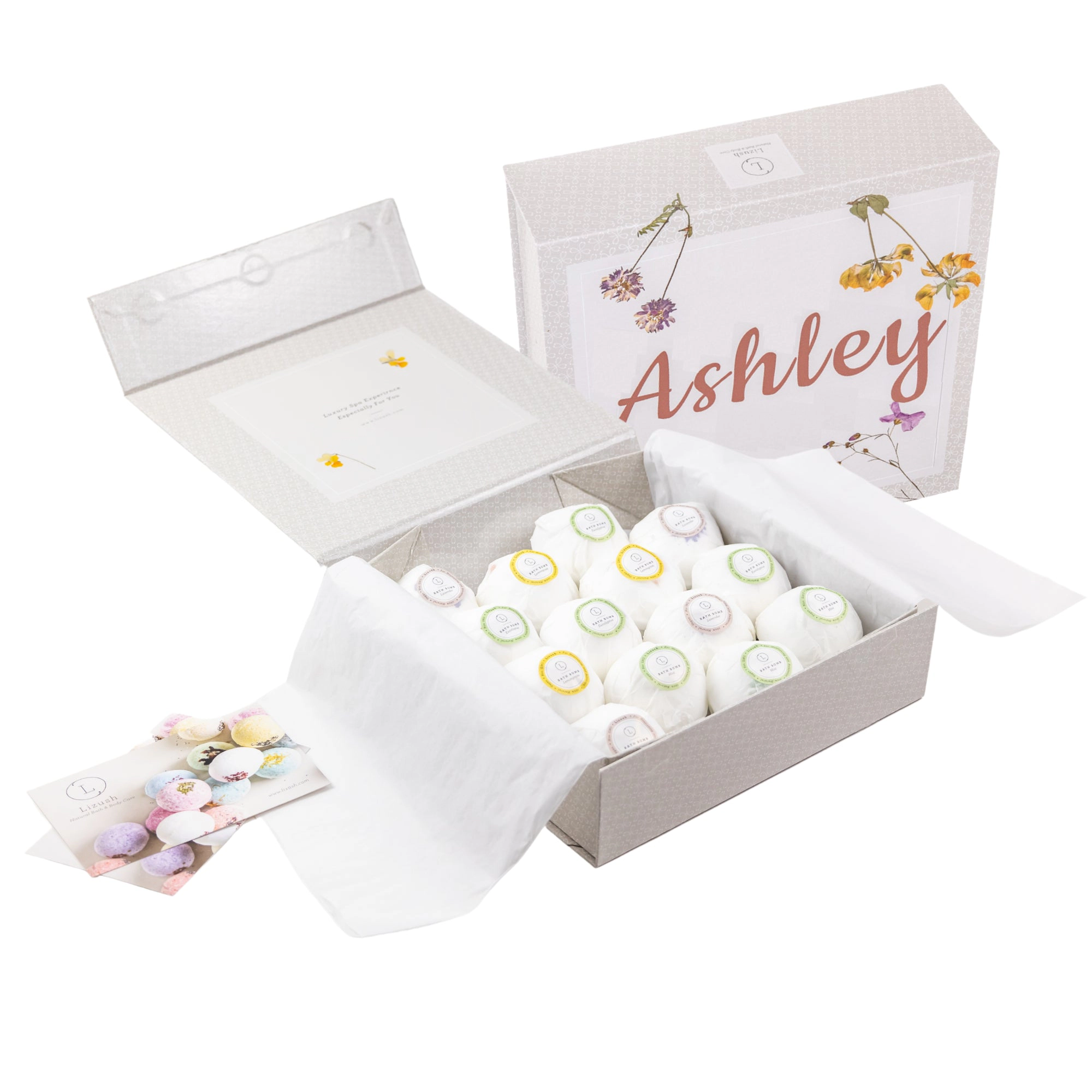 Lizush  Bulk 100 Natural Vegan Bath Bombs - Mixed Scents White