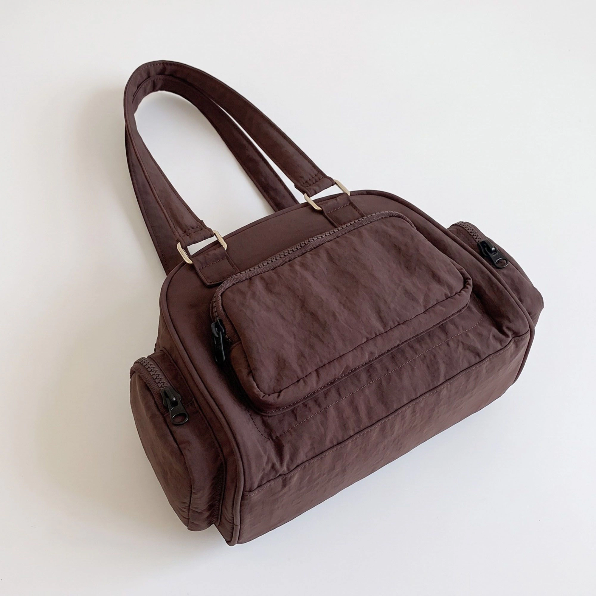Alilang Women's Multi-Pocket Shoulder Bag with Top Zipper and Front and Side Compartments 10x6.5x3.5in