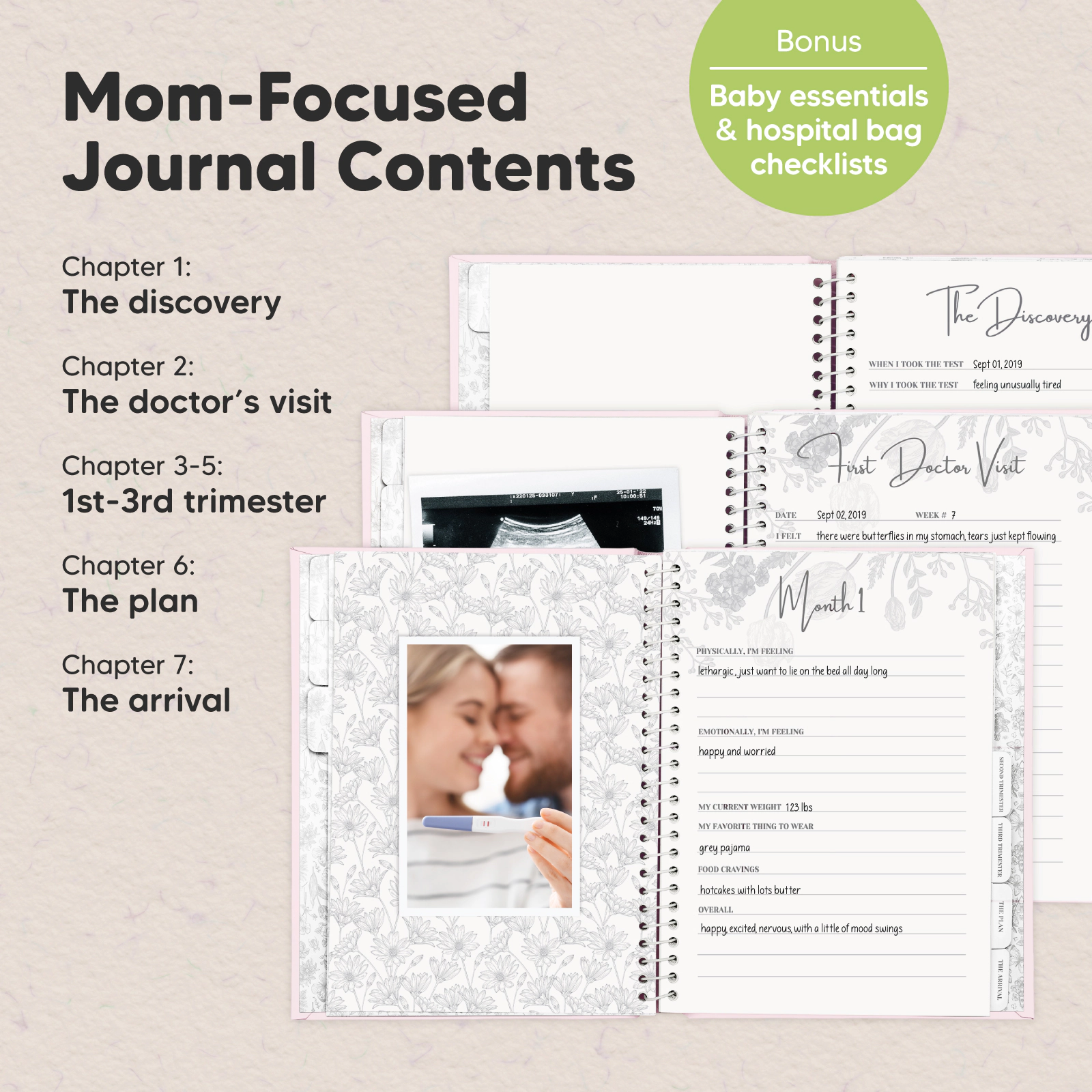 KeaBabies Blossom Pregnancy Journal