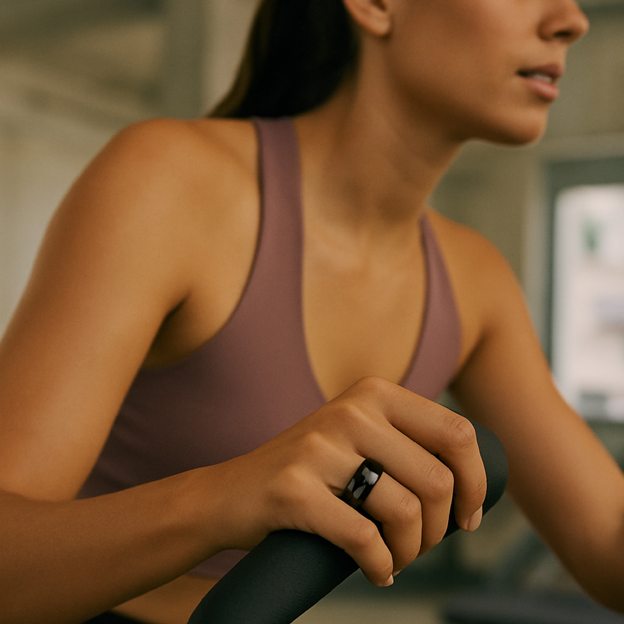 Pursonic Unisex Smart Health & Sleep Tracking Ring with Magnetic Charging Base