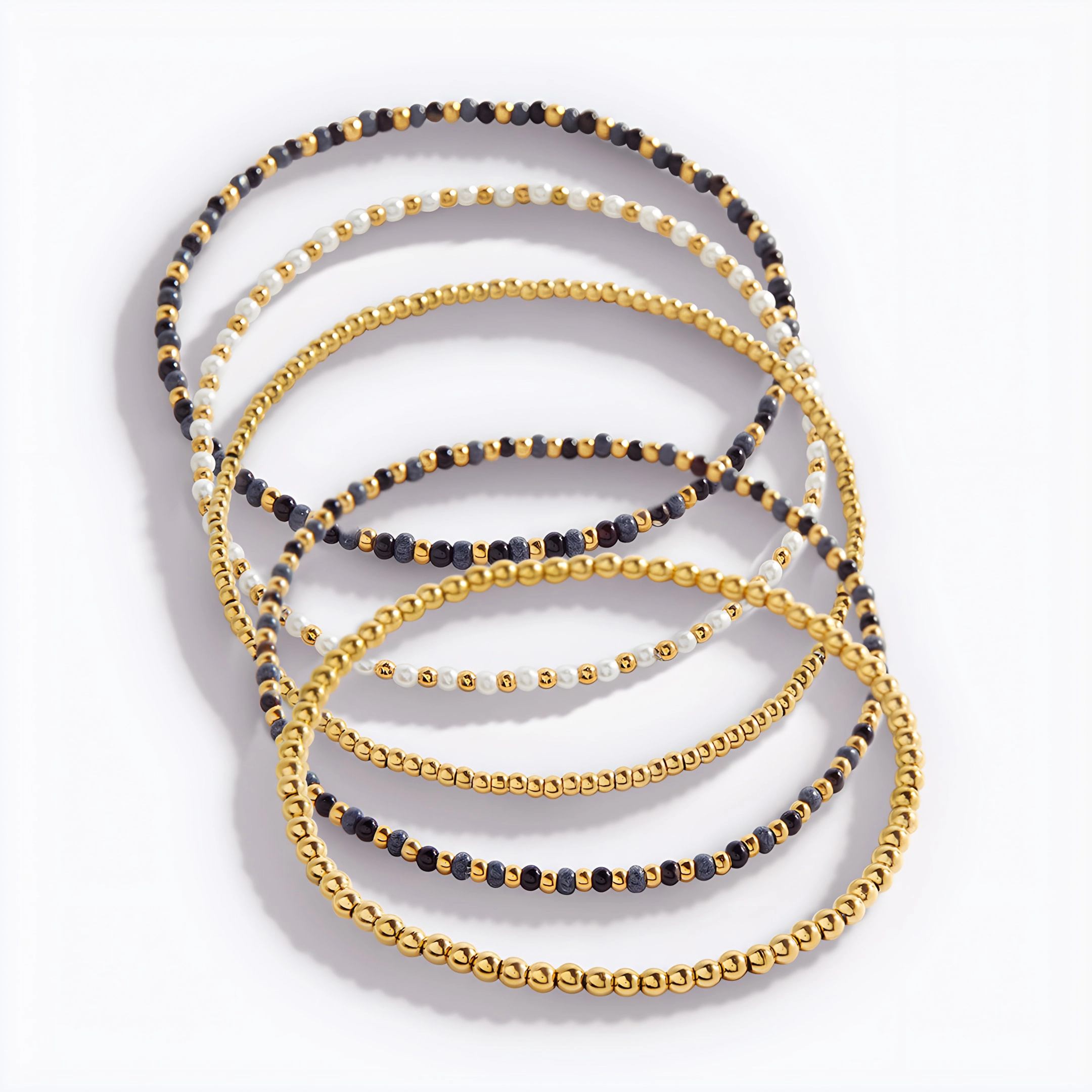 Mint & Lily Women's Weather the Storm Beaded Bracelet Set