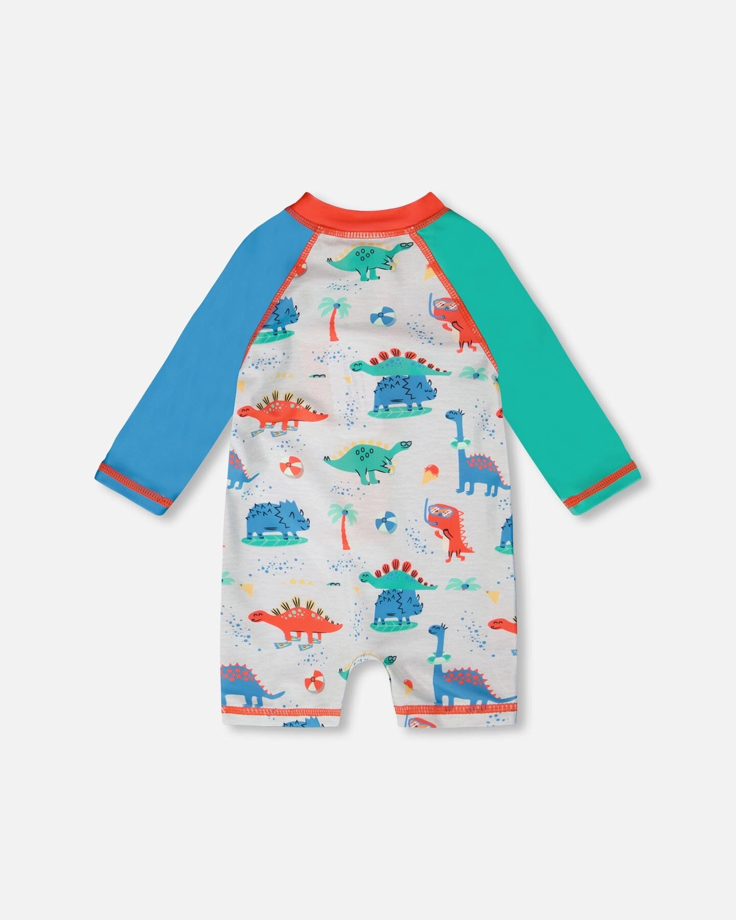 Deux par Boys Toddler One-Piece Long Sleeve Rashguard Dinosaur Print
