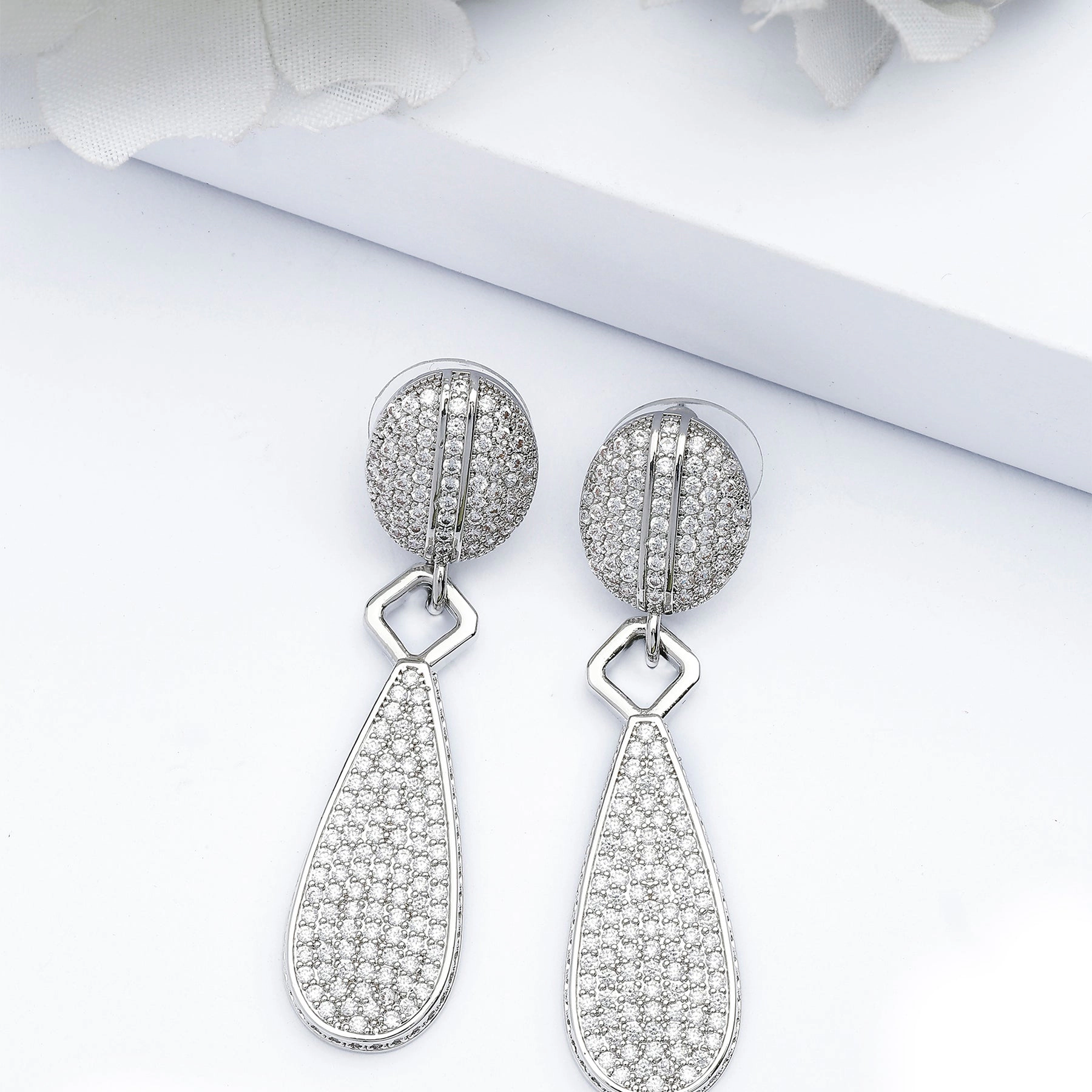 AGP PARIS Womens Elegant Tear Drop Earrings