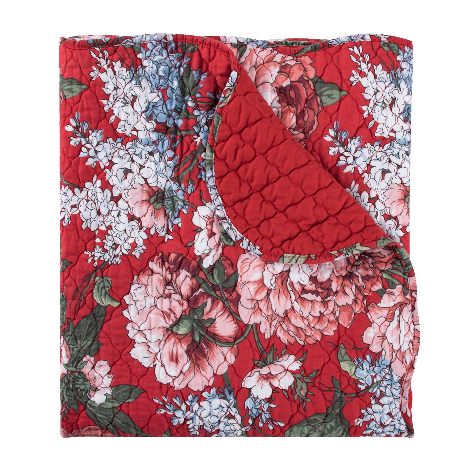 Greenland Home Fashions Millie Accessory Throw Blanket 50" x 60" Garnet