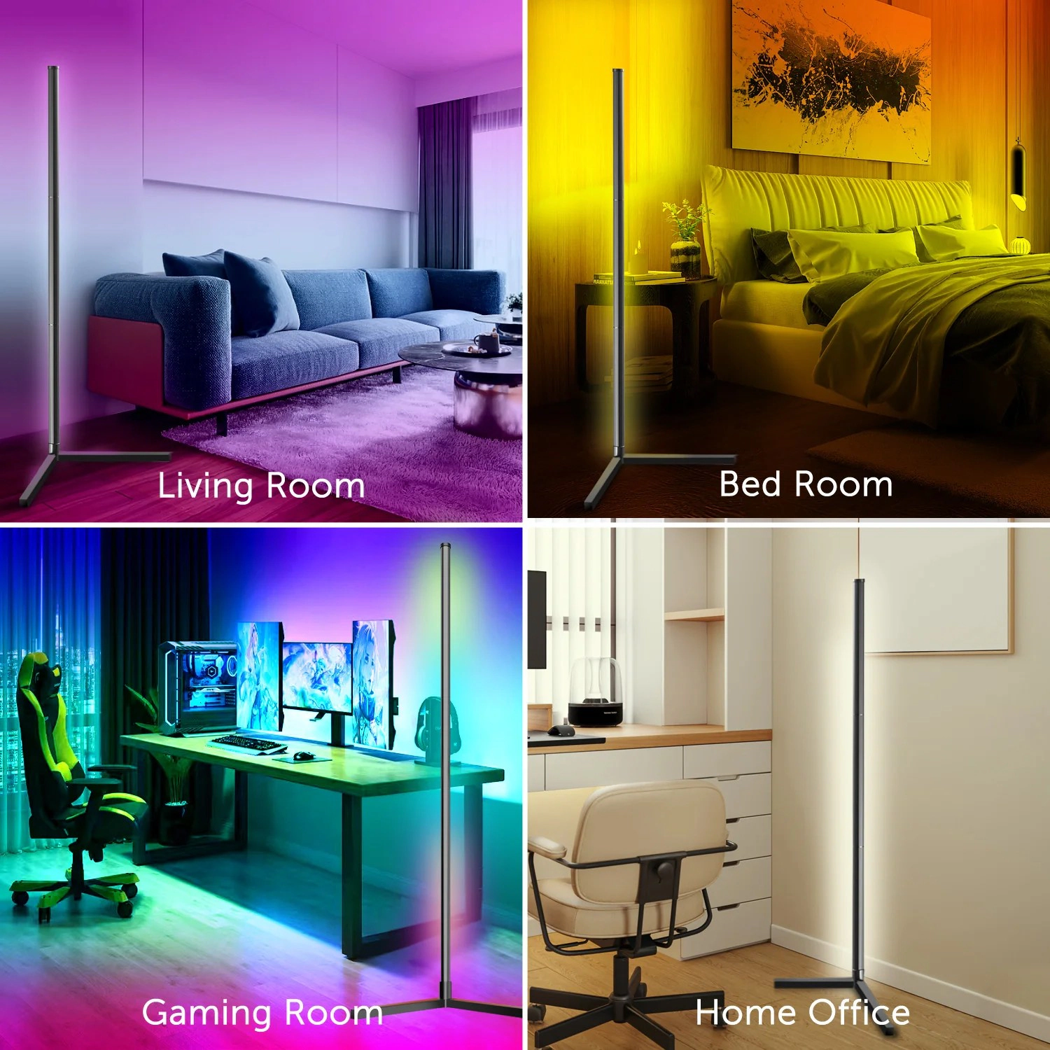 Eco4life Smart WiFi Symphony Floor Lamp - 61" Tall