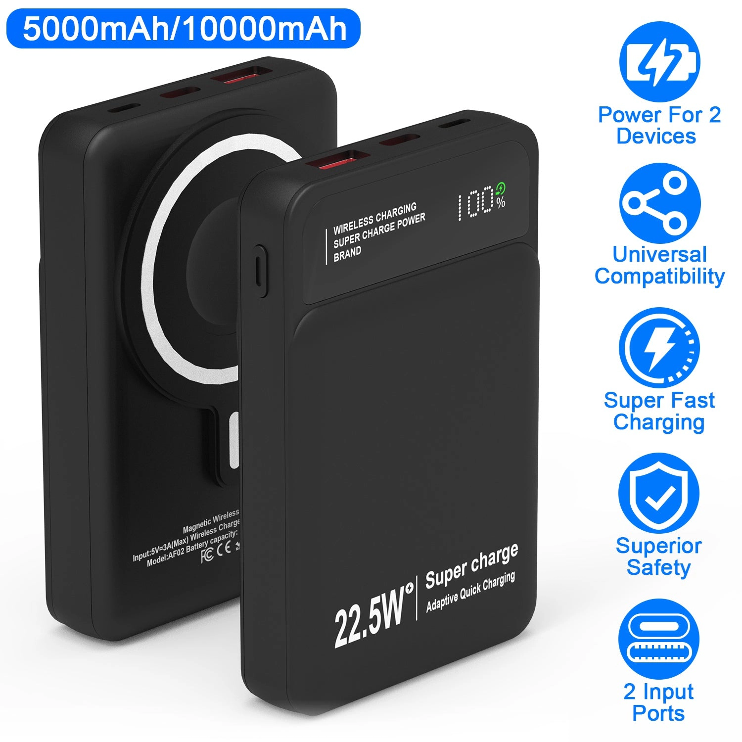 GBruno 3-in-1 MagSafe Portable Charger 10000mAh