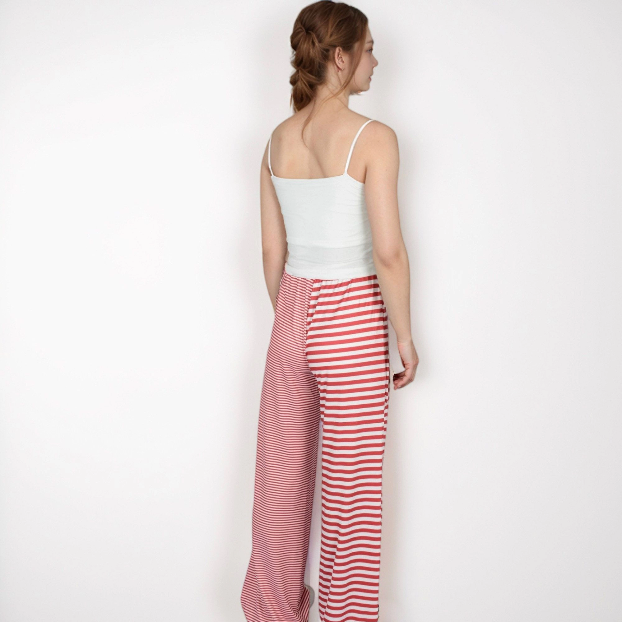 Anna-Kaci Women's Striped Drawstring Lounge Pants with Wide Leg and Stretch Fabric