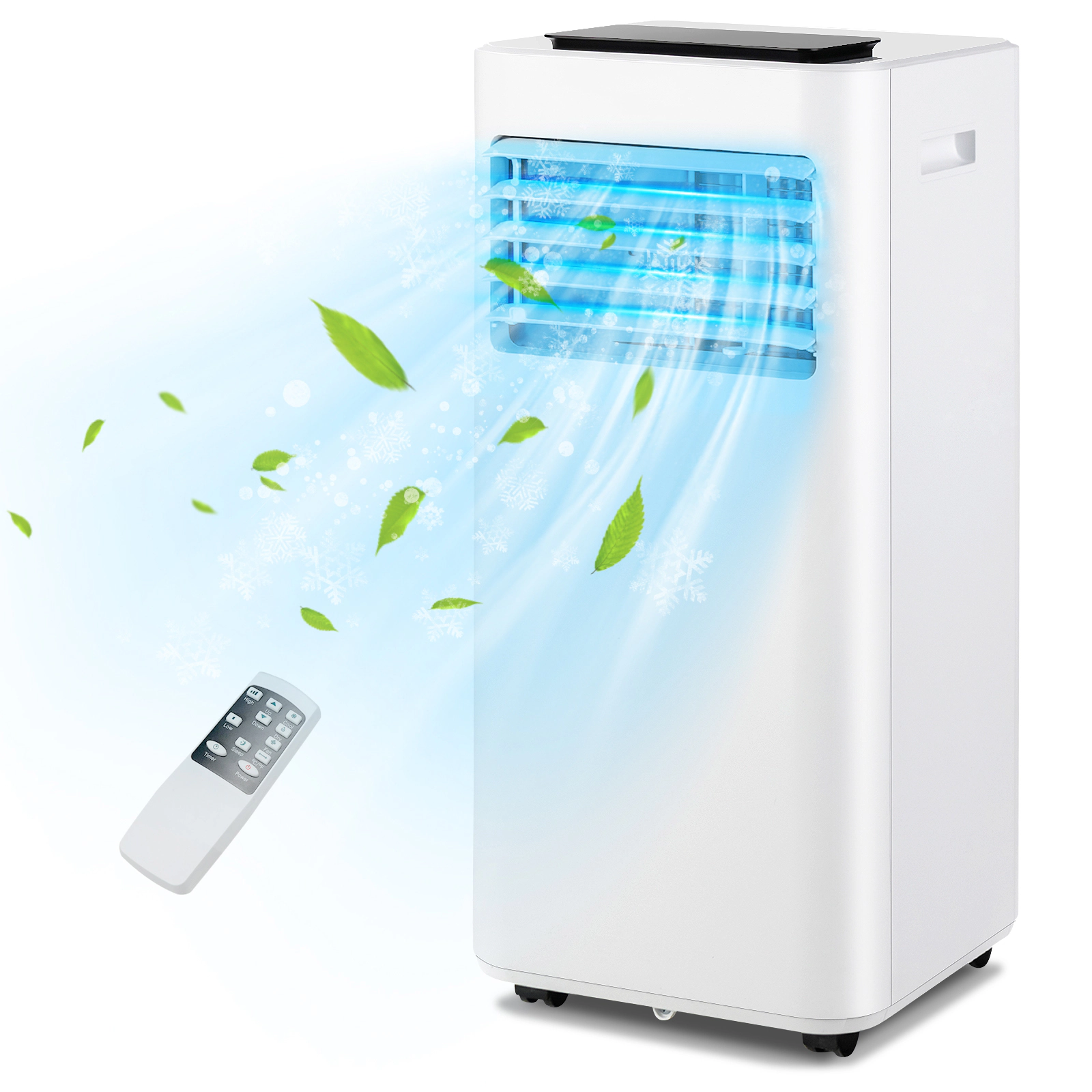 SUGIFT 8000-BTU 3-in-1 Portable Air Conditioner with Ultra Quiet Sleep Mode 2 Fan Speeds and LED Display