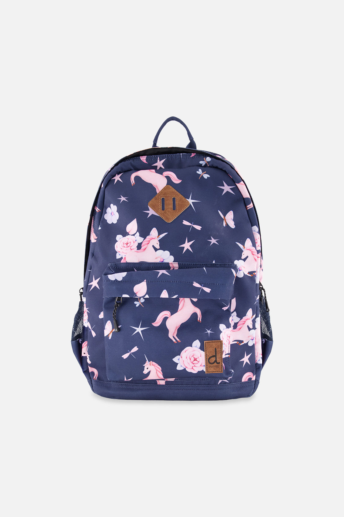 Deux par Deux Girls Unicorn Print Two-Compartment Backpack with Padded Laptop Sleeve