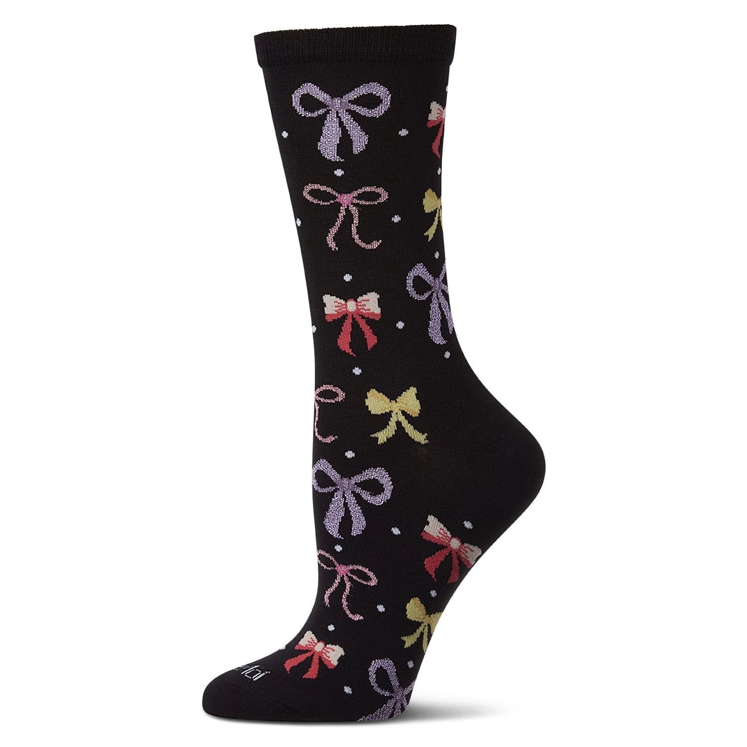 MeMoi Women's Bows Rayon from Bamboo Crew Socks