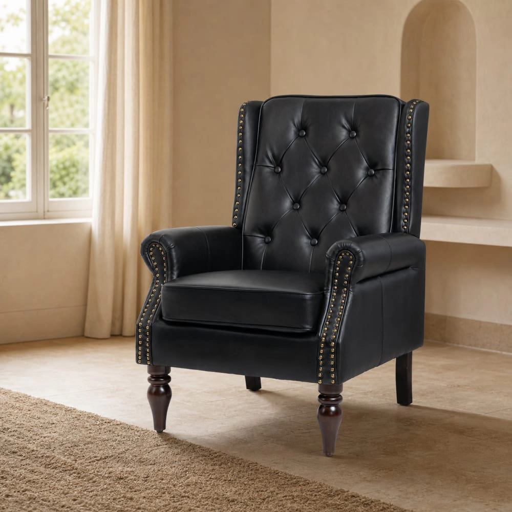 GOODSILO Modern Upholstered Accent Chair Comfortable Leisure Seating
