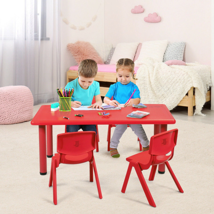 Hivvago Kids Plastic Rectangular Learn And Play Table