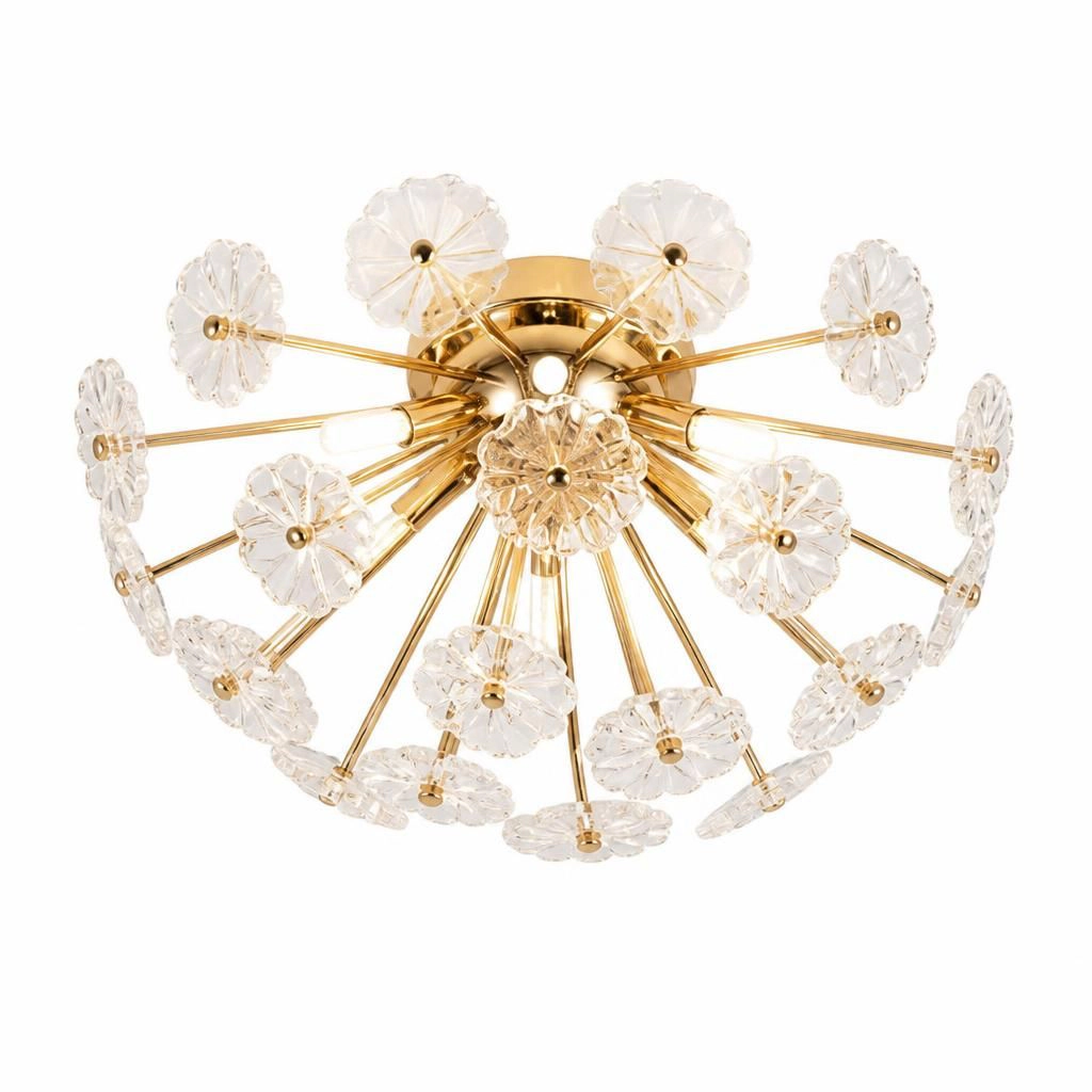 ELEMENT ACE Modern Flush Mount Crystal Ceiling Light