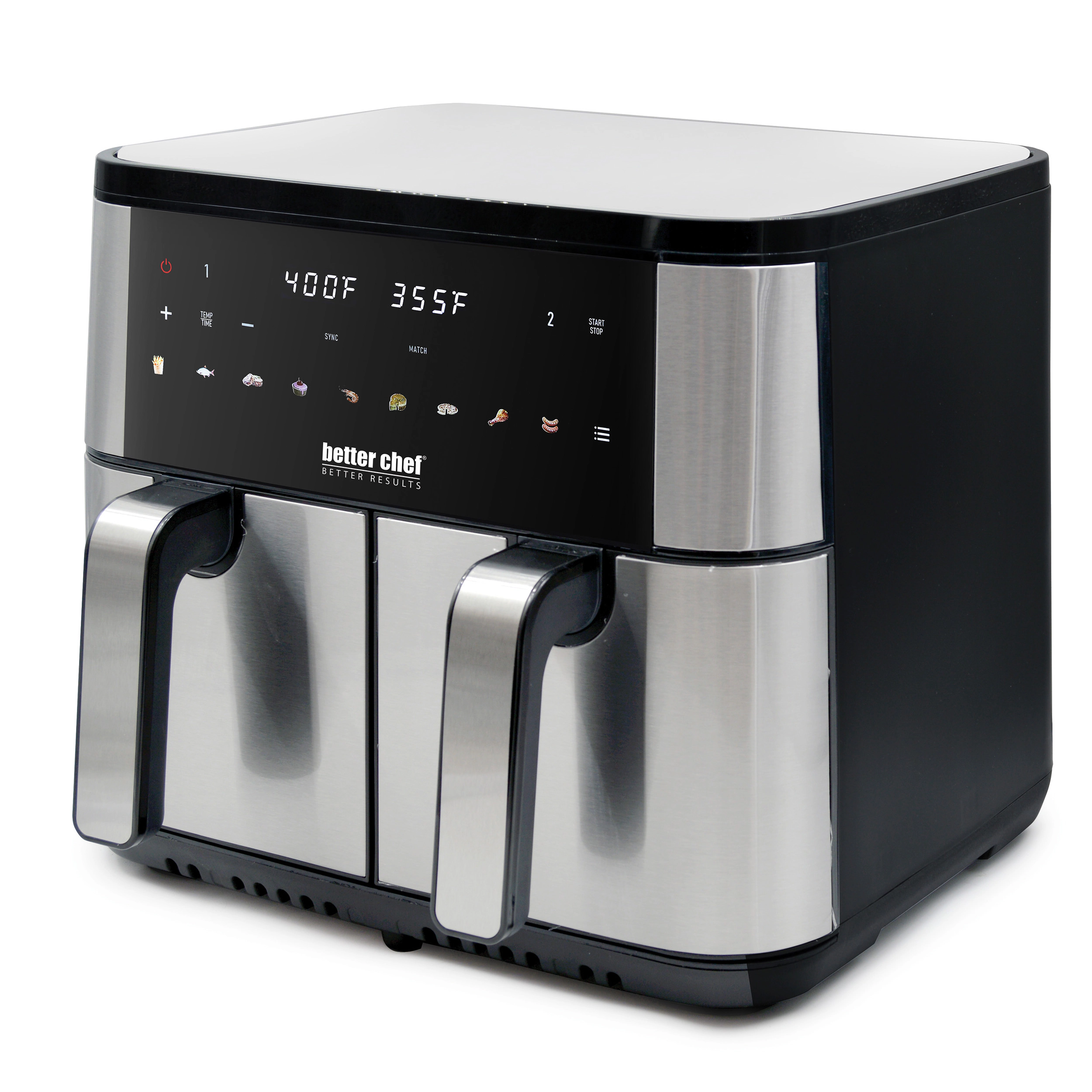 Better Chef 9 Quart Dual Basket Digital Display Air Fryer