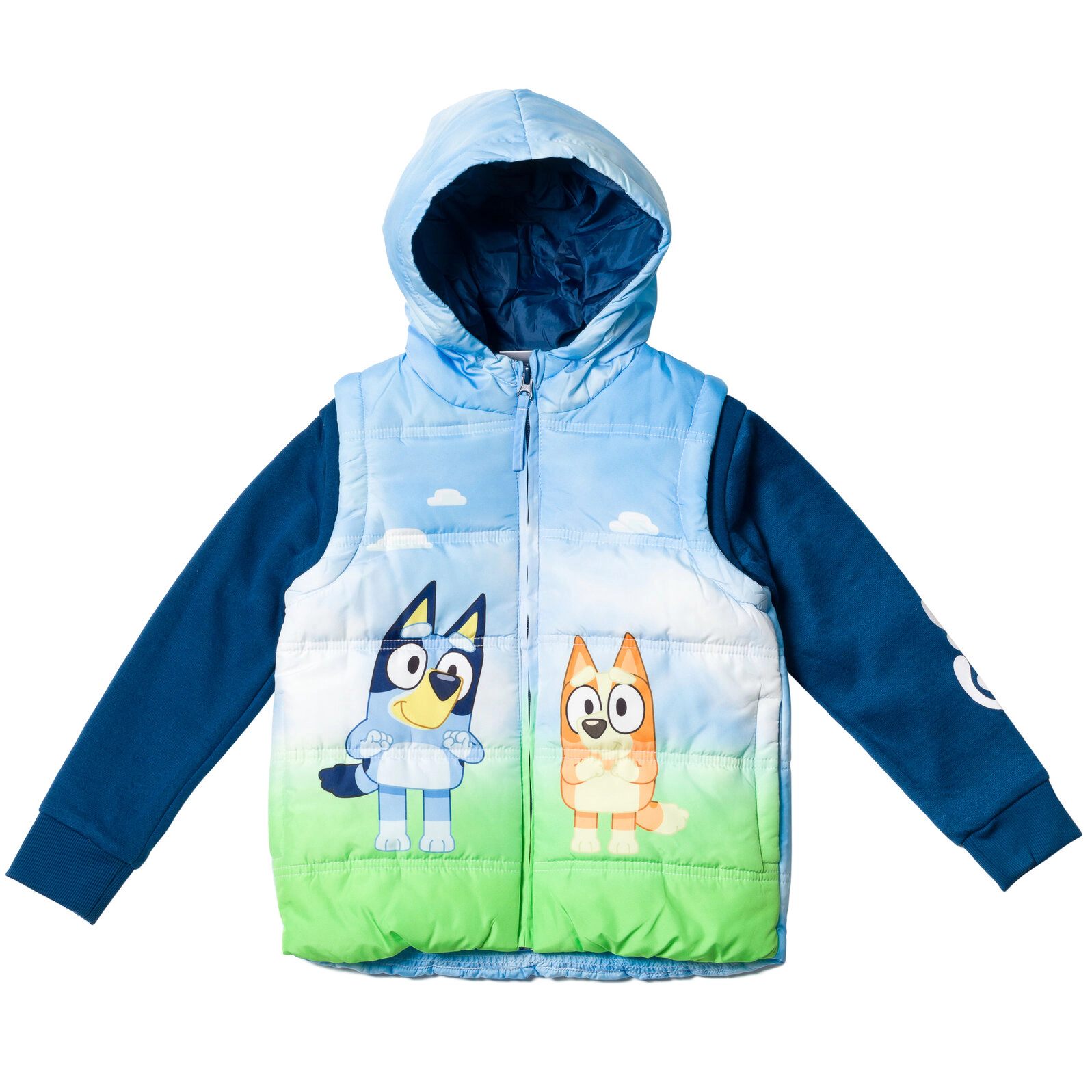 Bluey Girls' Hooded Zip-Up Jacket