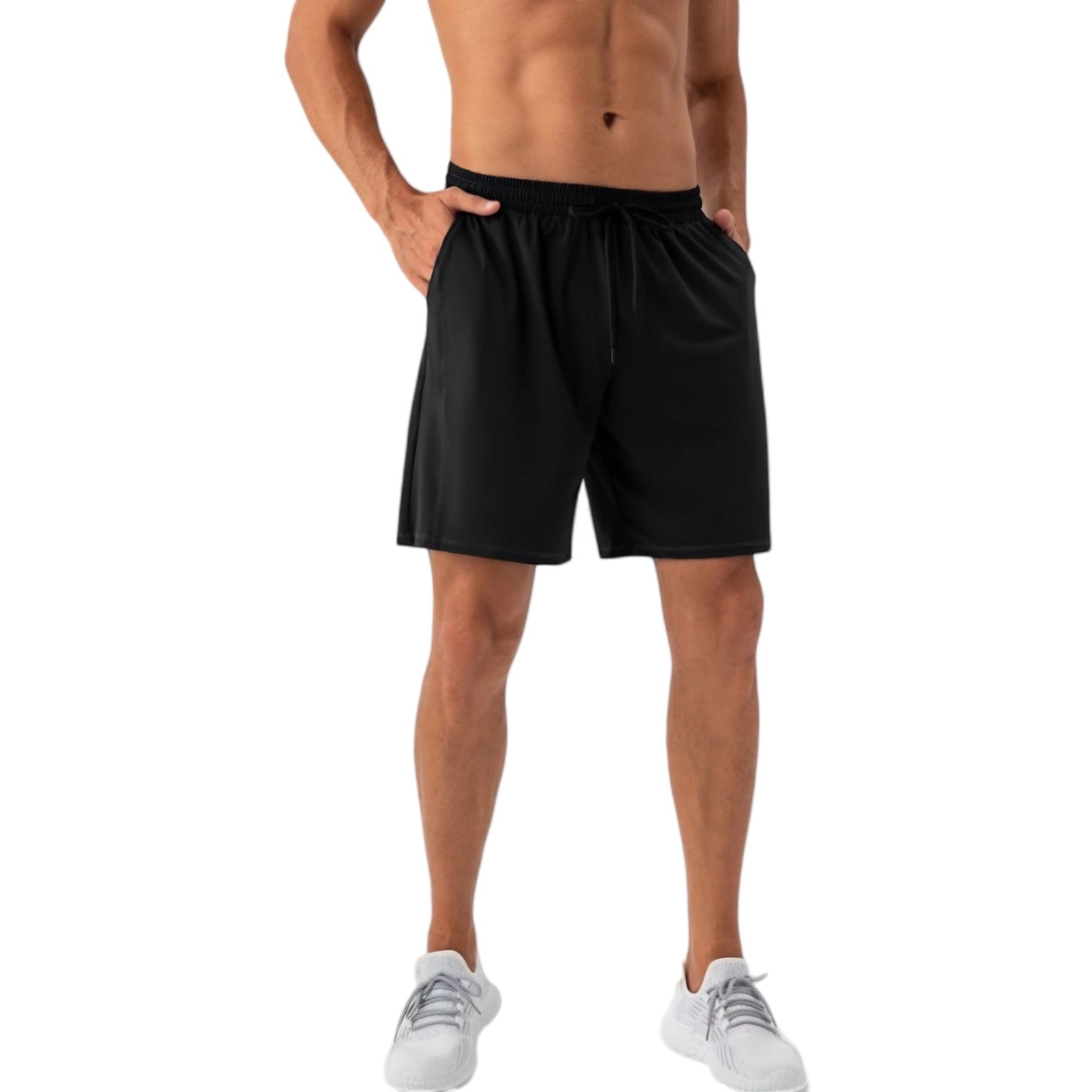Anna-Kaci Men's Lightweight Athletic Training Shorts with Elastic Waistband and Adjustable Drawstring Fit