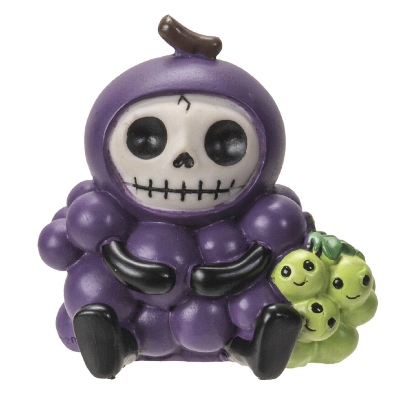 Pacific Giftware Furrybones Budo Purple Grapes Skeleton in Costume Figurine 3 Inch