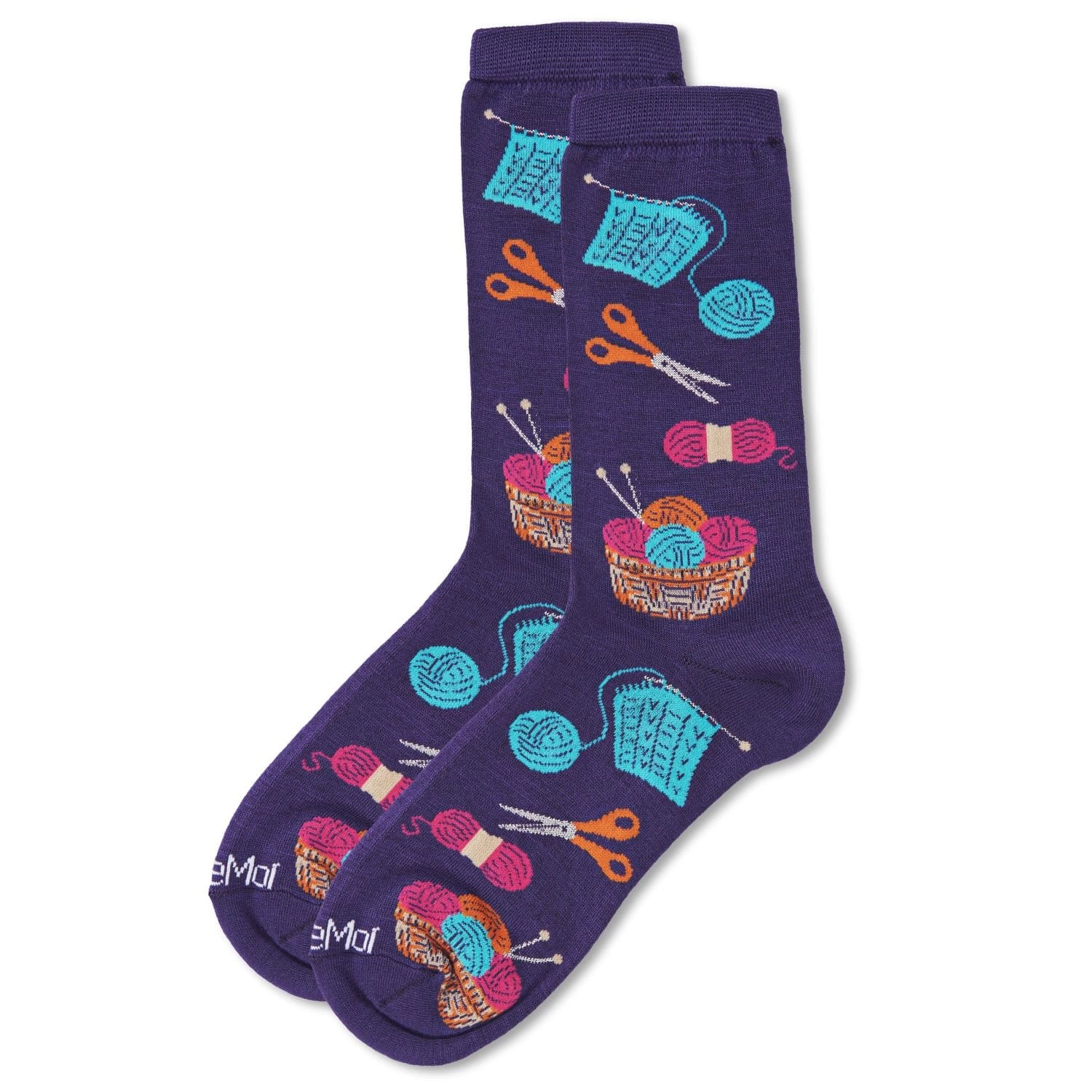MeMoi Knitting Bamboo Blend Crew Socks