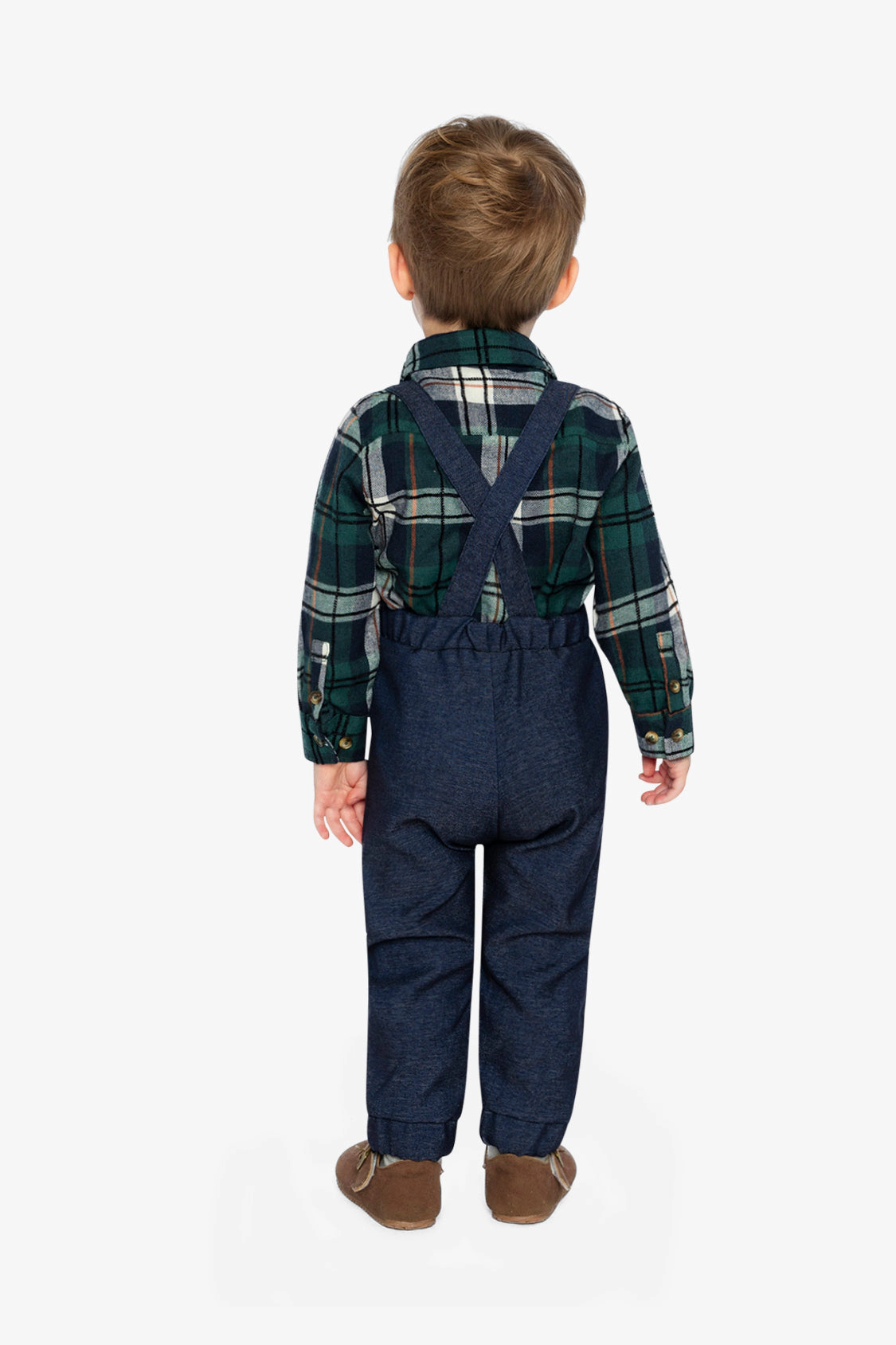 Deux par Boys Checked Top & Pants Set