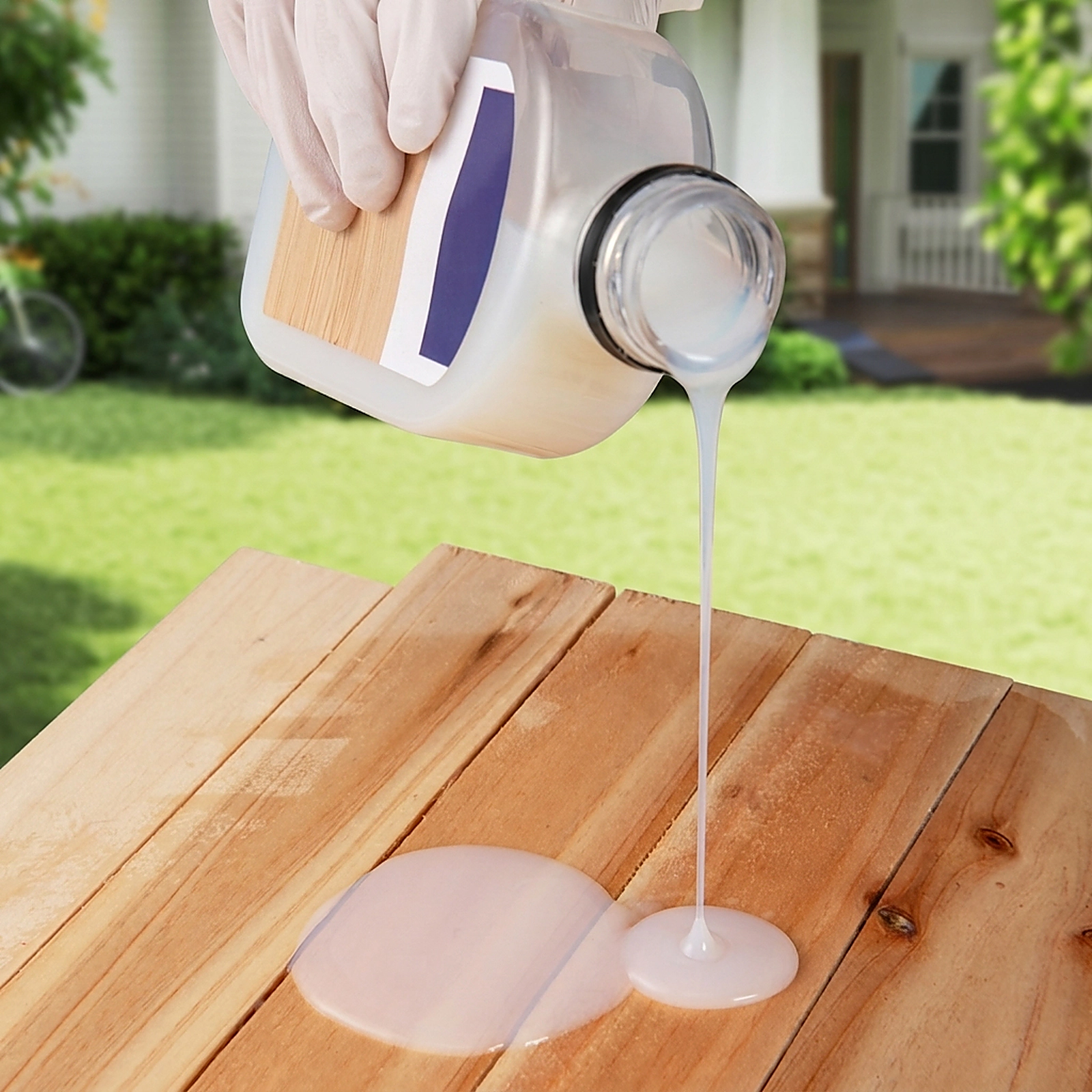 SUGIFT 2-Pack 16-oz Clear Wood Oil Cleaner and Brightener with Brushes Gloves and Abrasive Papers