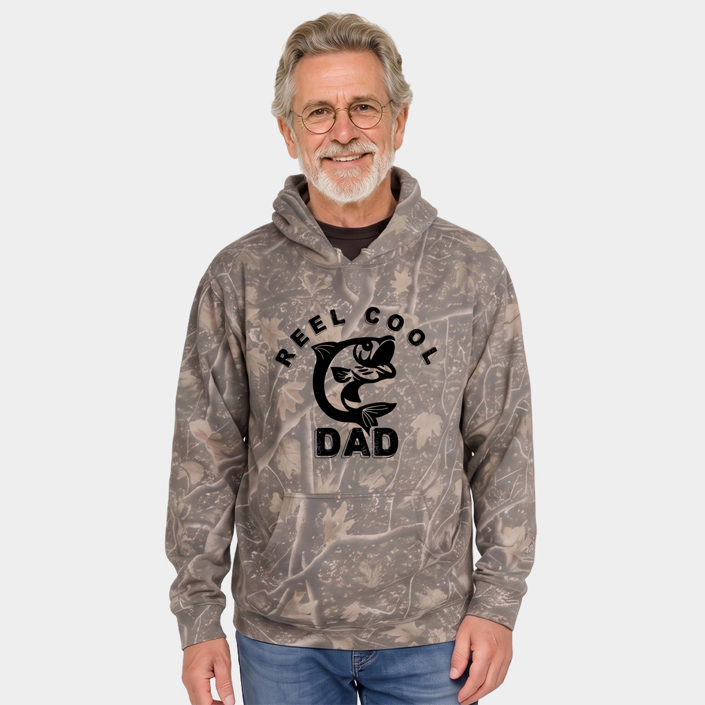 Simply Sage Market - Men's Camo Hoodie Reel Cool Dad