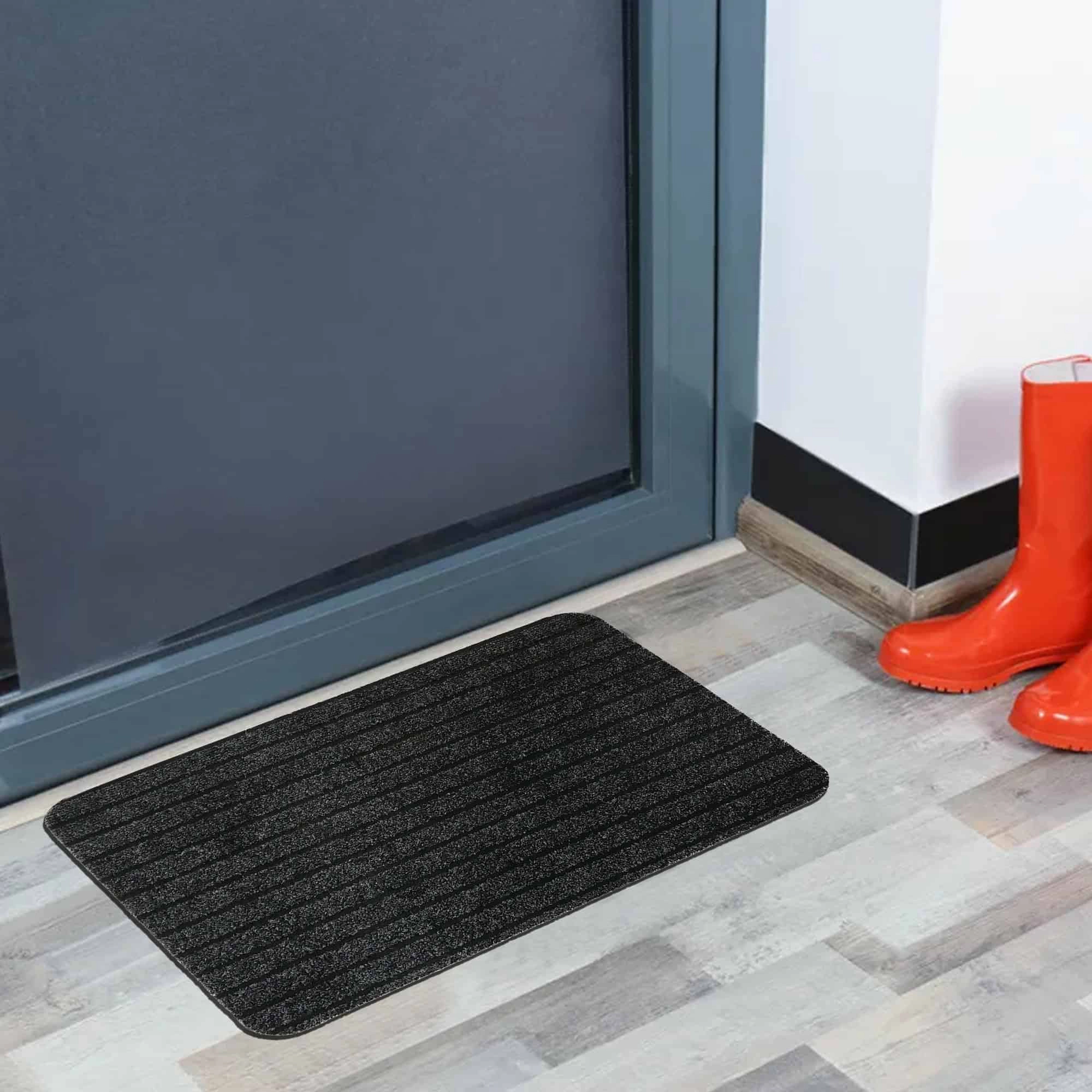 Evideco French Home Goods Maroon Red Chloe Polypropylene Doormat 24 x 16 Inches