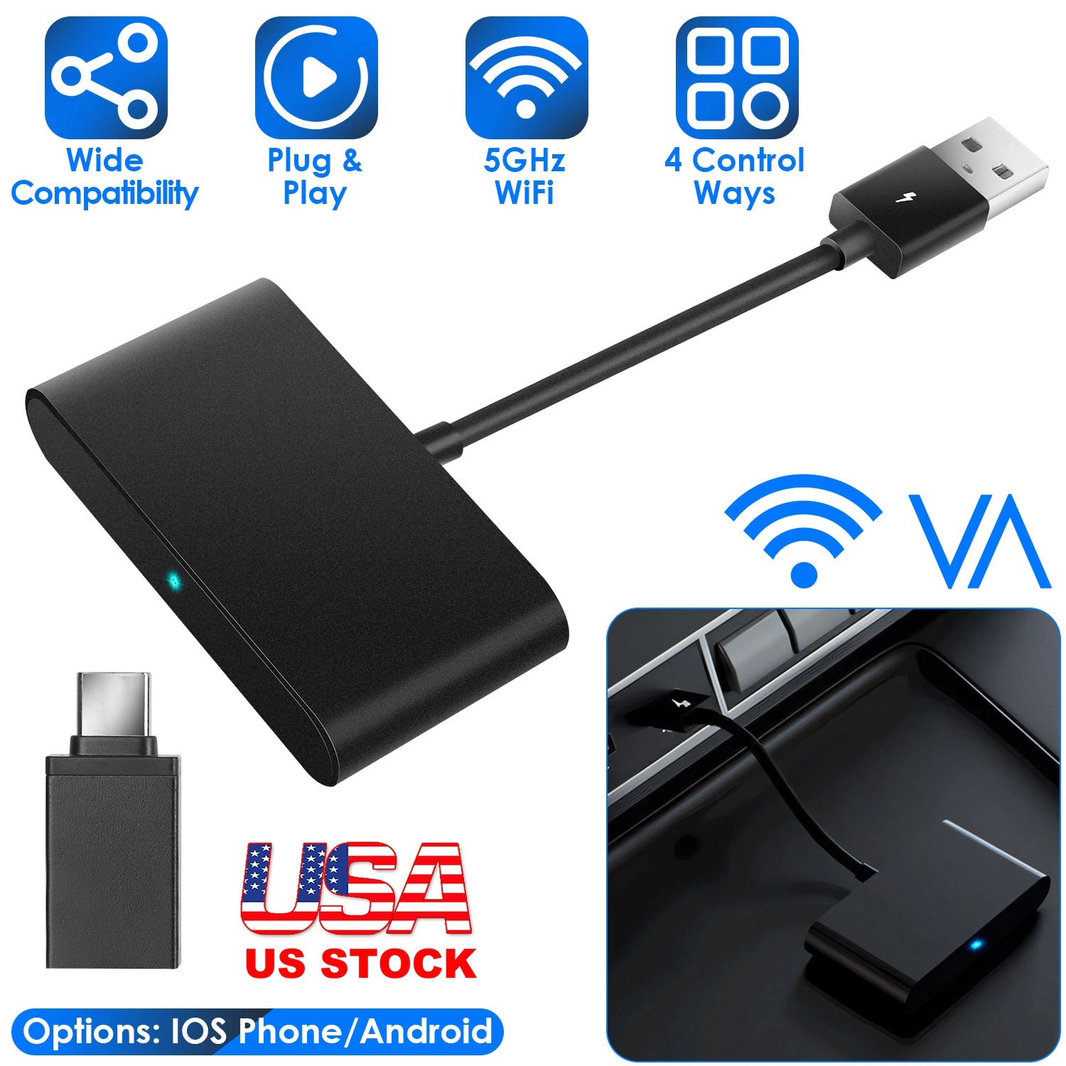 GBruno 5GHz Wireless Adapter For Car Infotainment