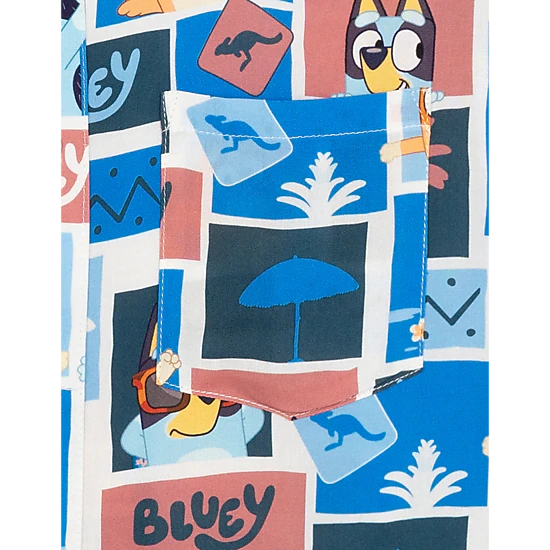 Bluey Matching Family Hawaiian Short Sleeve Button Down Shirt