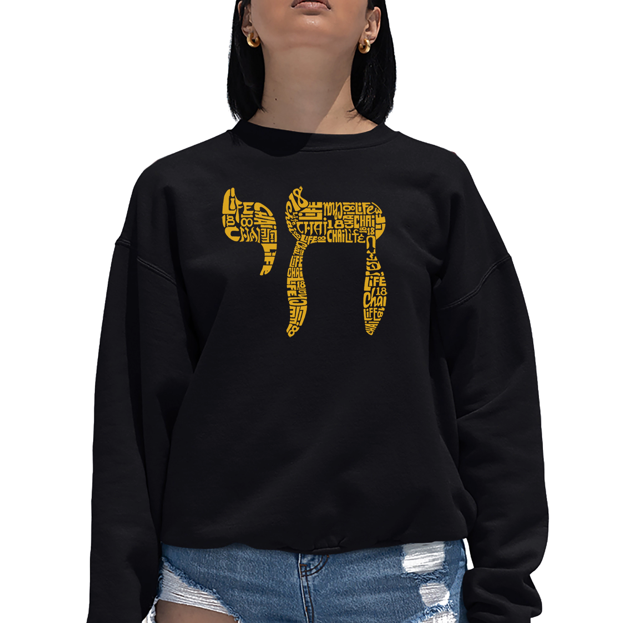 LA Pop Art Chai - Women's Word Crewneck Sweatshirt