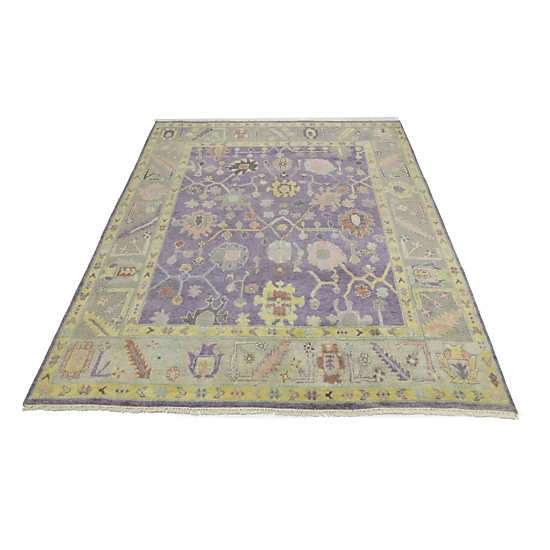 Magic Rugs 8'1 X 10'0 Floral Colorfast Hand Knotted Oushak Chobi