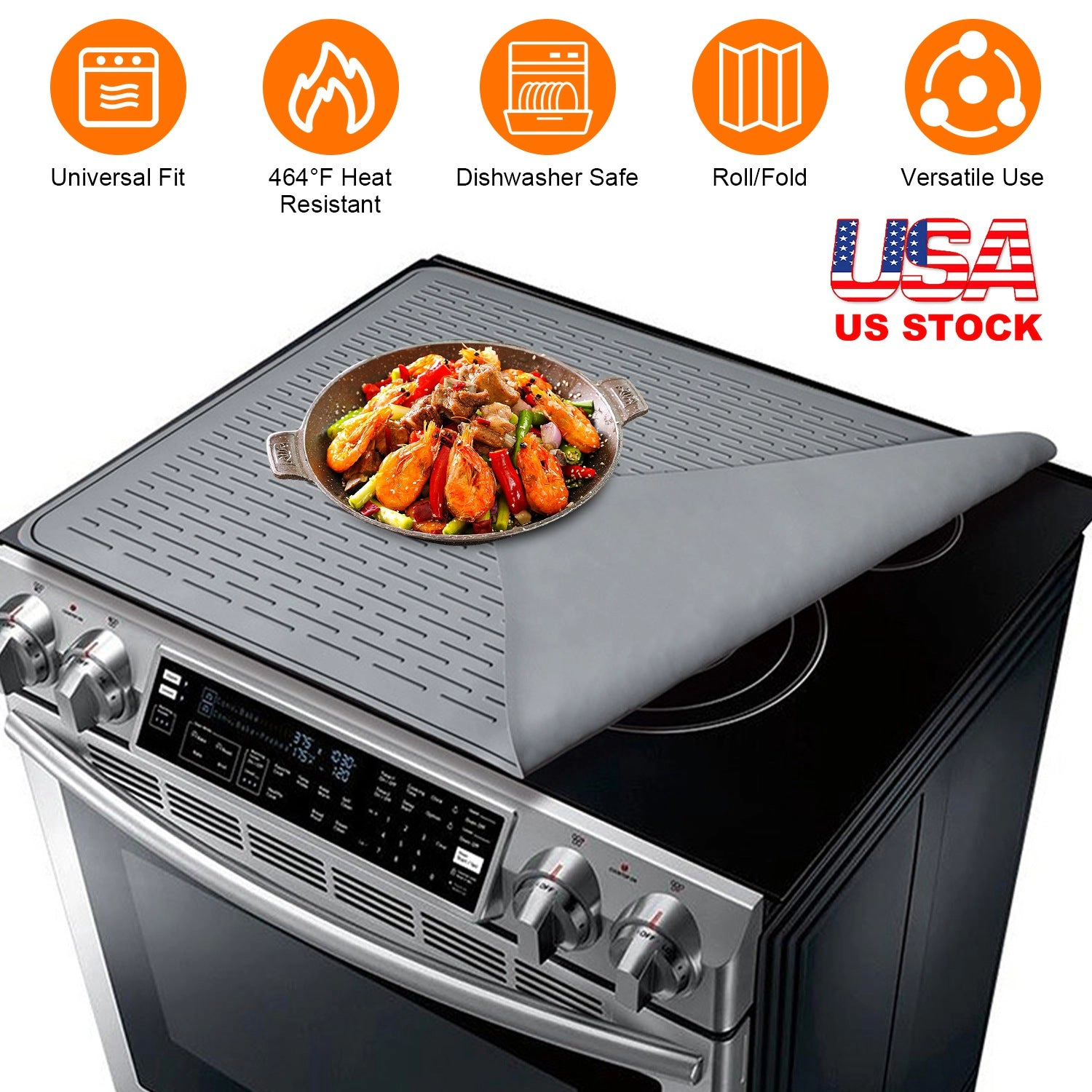 GBruno Heat Resistant Silicone Stove Top Cover 20 In