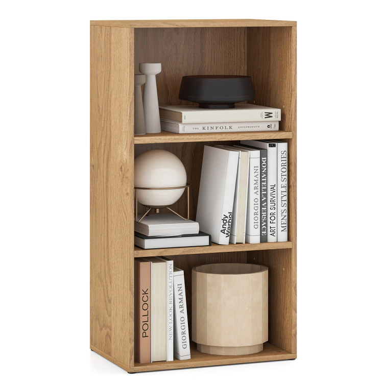 Hivvago 3 Open Shelf Bookcase Modern Storage Display Cabinet