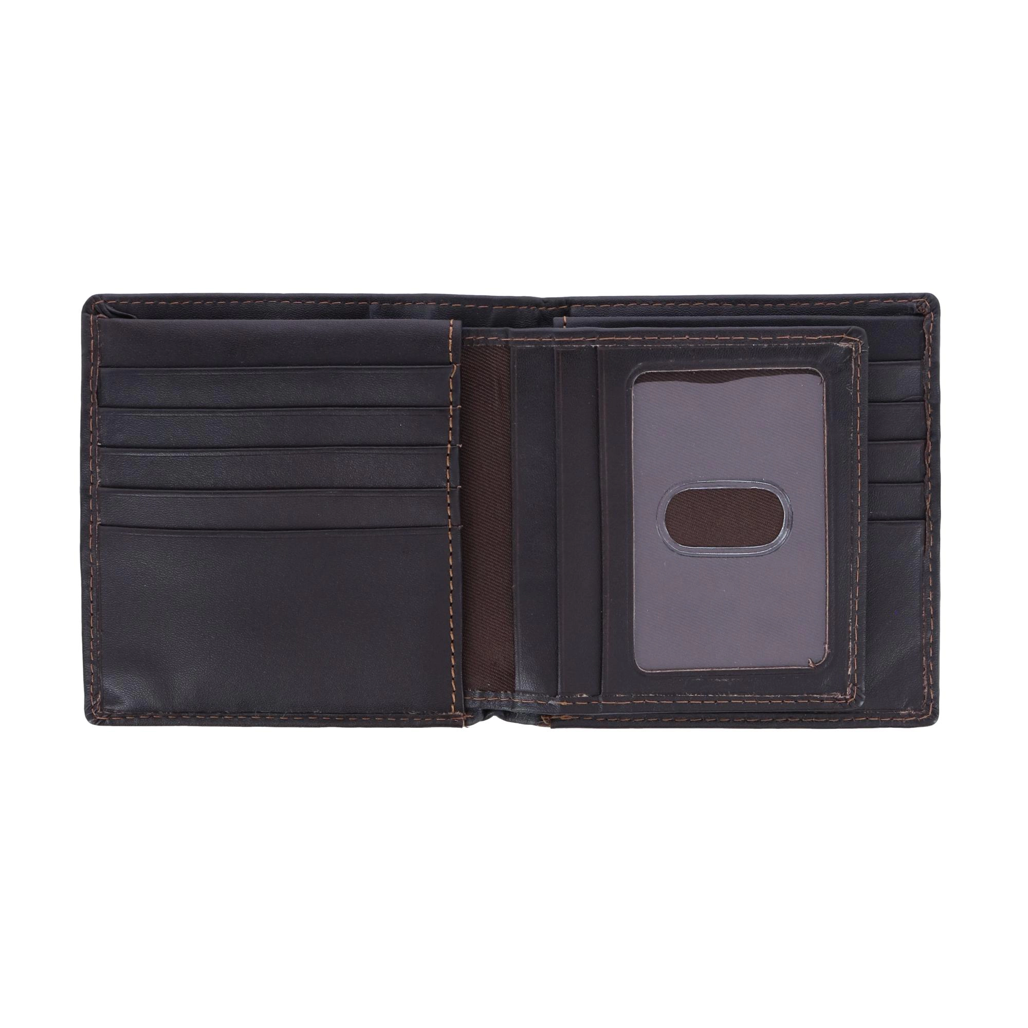 DOPP Men's Leather Dopp Regatta RFID Convertible Cardex Hipster Wallet