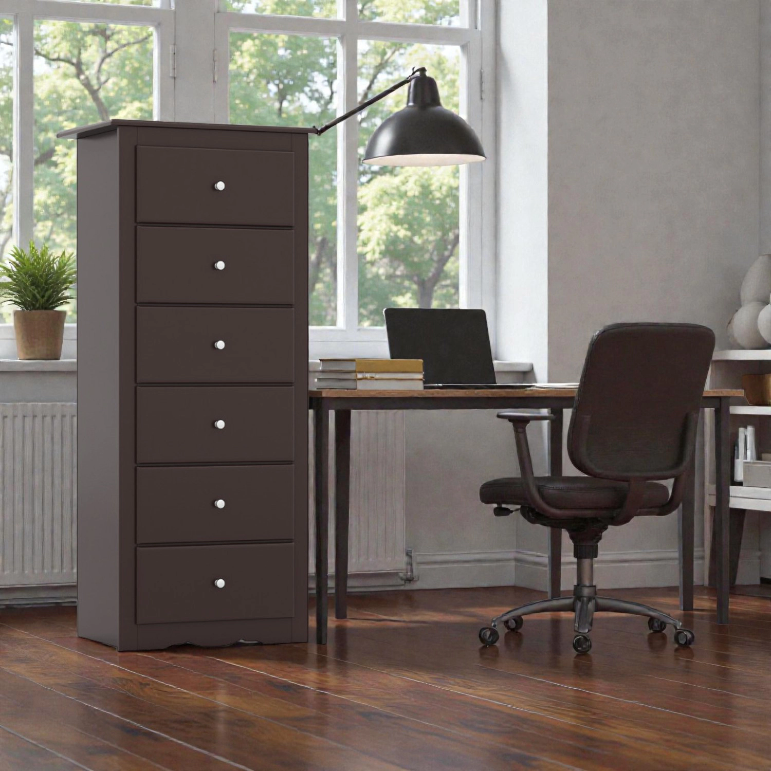 Hivvago Modern Bedroom Dresser with 6 Drawer Compartments