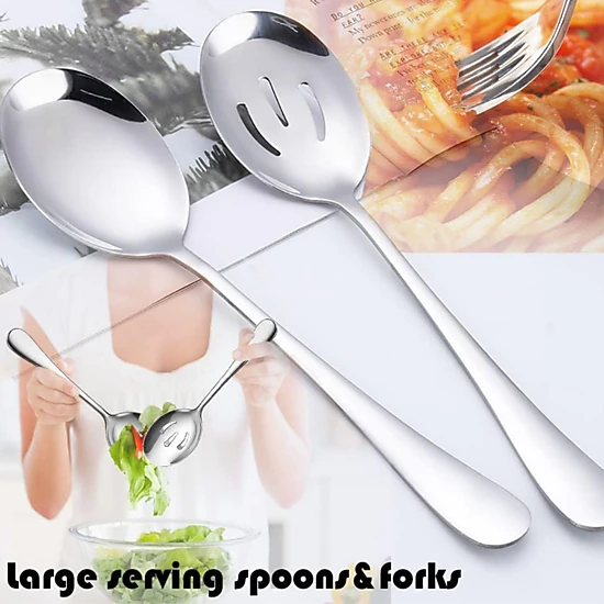 Stock Preferred Pack of 11 Stainless Steel Serving Utensil Set for Buffet and Parties