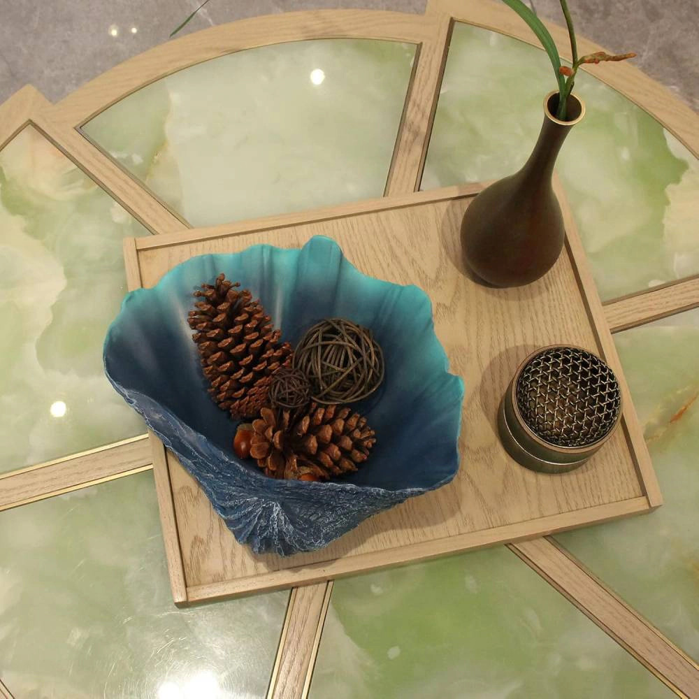 Haven Craftworks Unisex Caribbean Blue Sea Shell Decorative Bowl